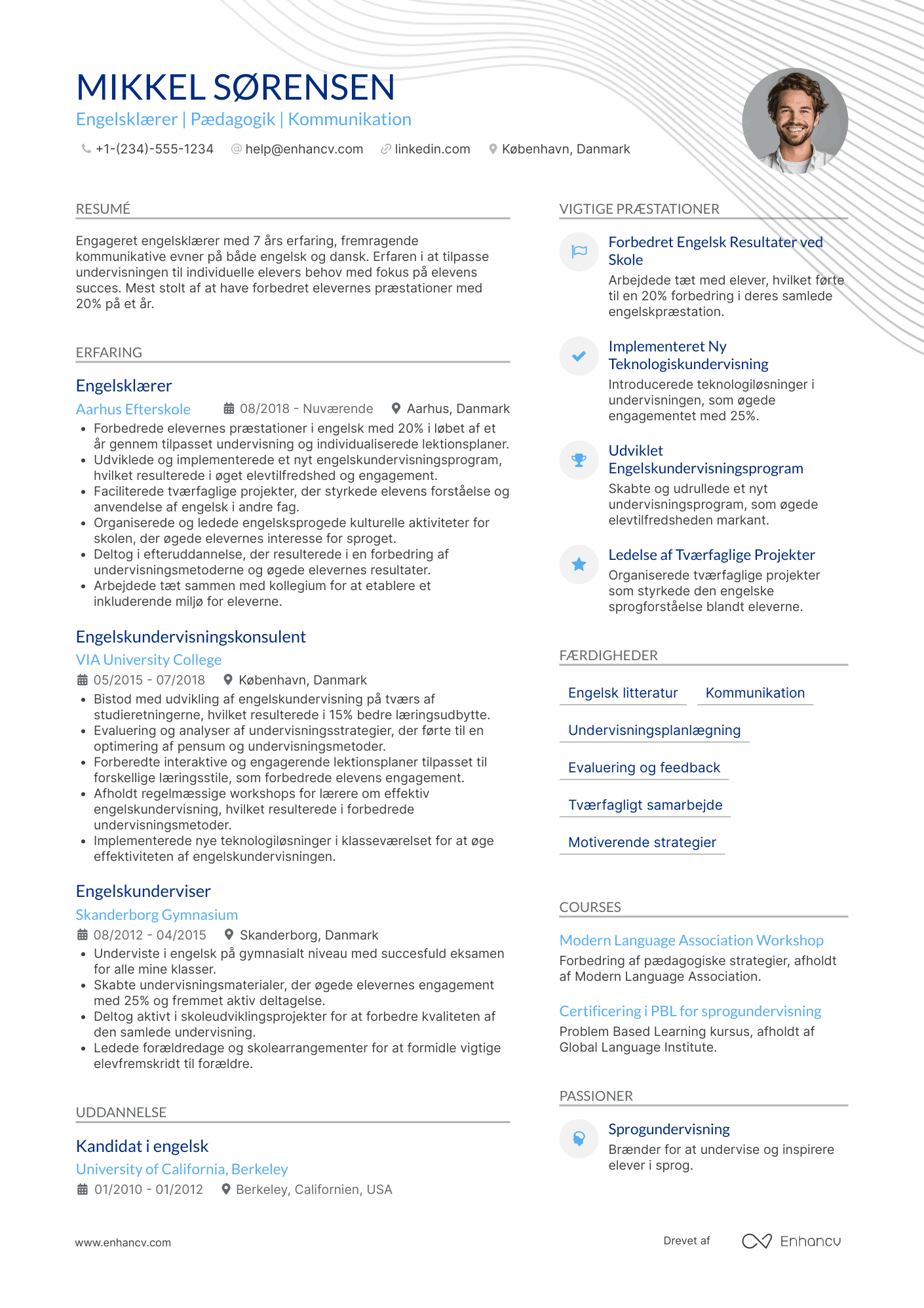 CV til Engelsklærer