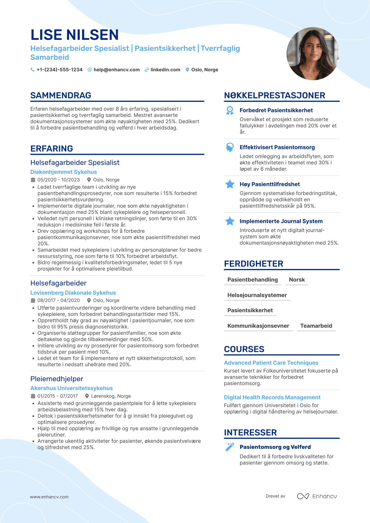 CV for Helsefagarbeider Spesialist