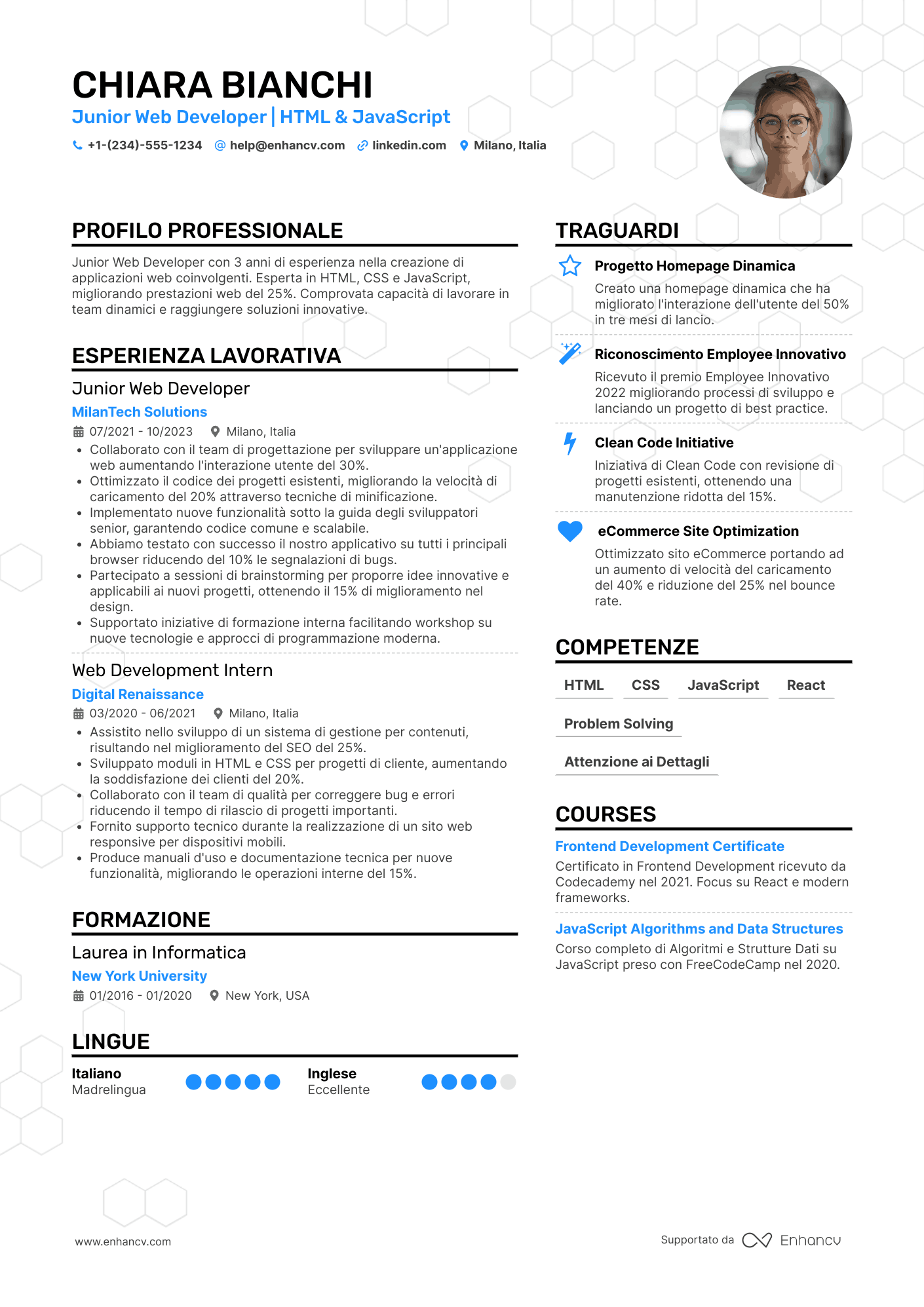 CV junior web developer
