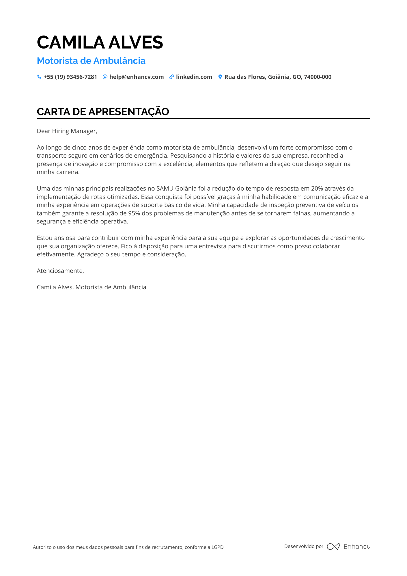 Motorista de Ambulância