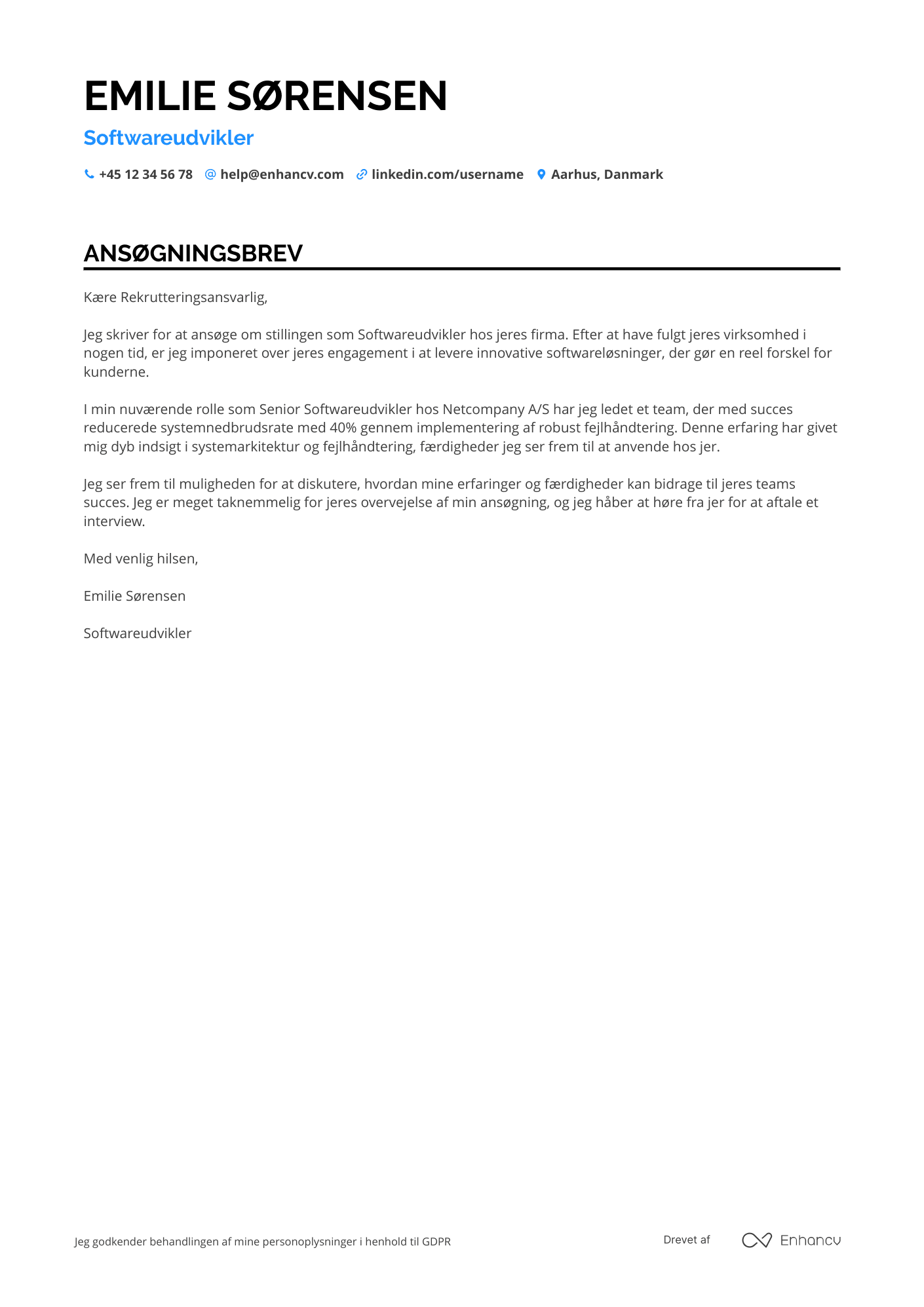 Softwareudvikler CV