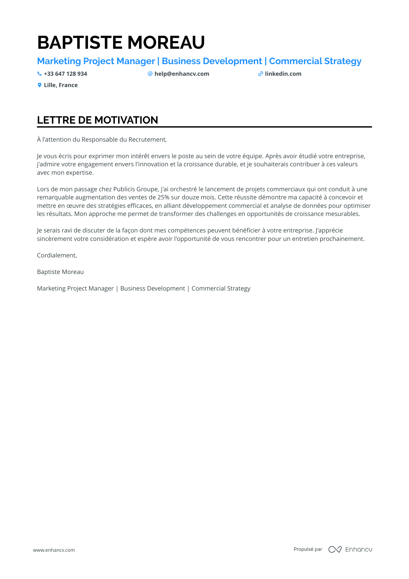 Chef de Projet Marketing Senior