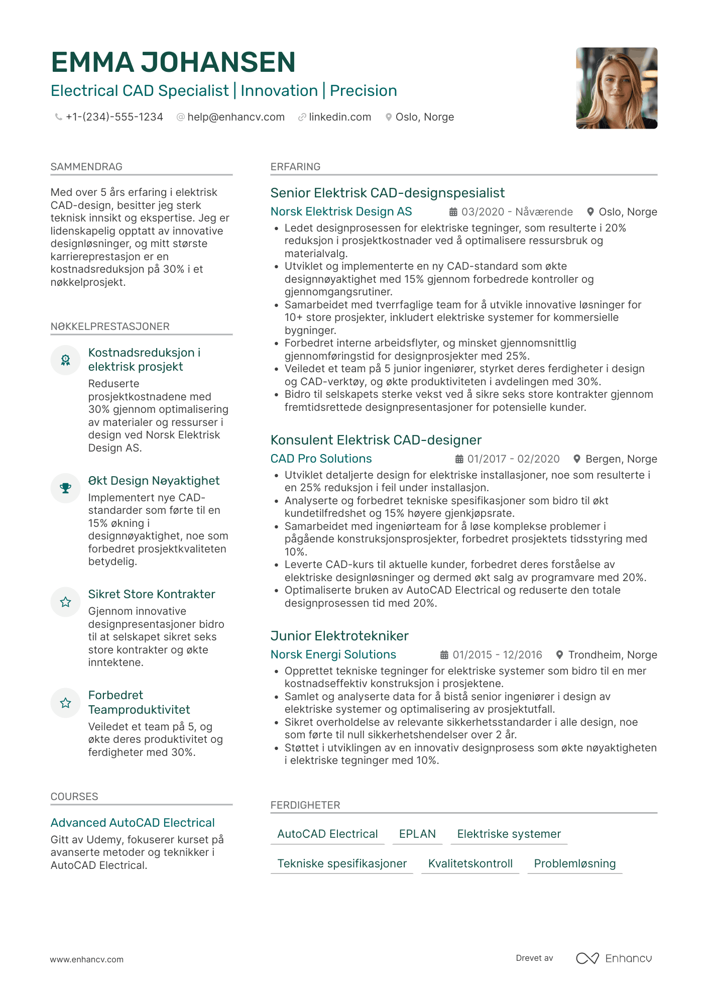 CV for Electrical CAD designspesialist