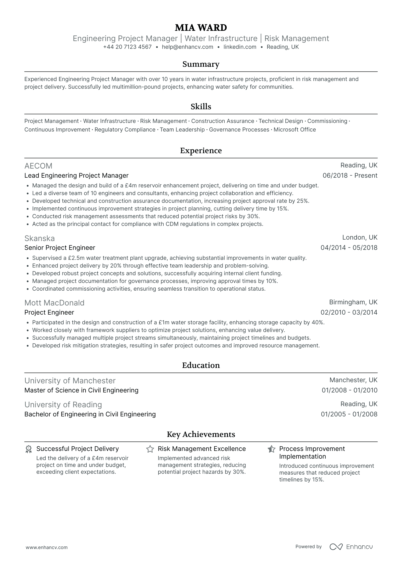 Finance Project Manager in Engineering