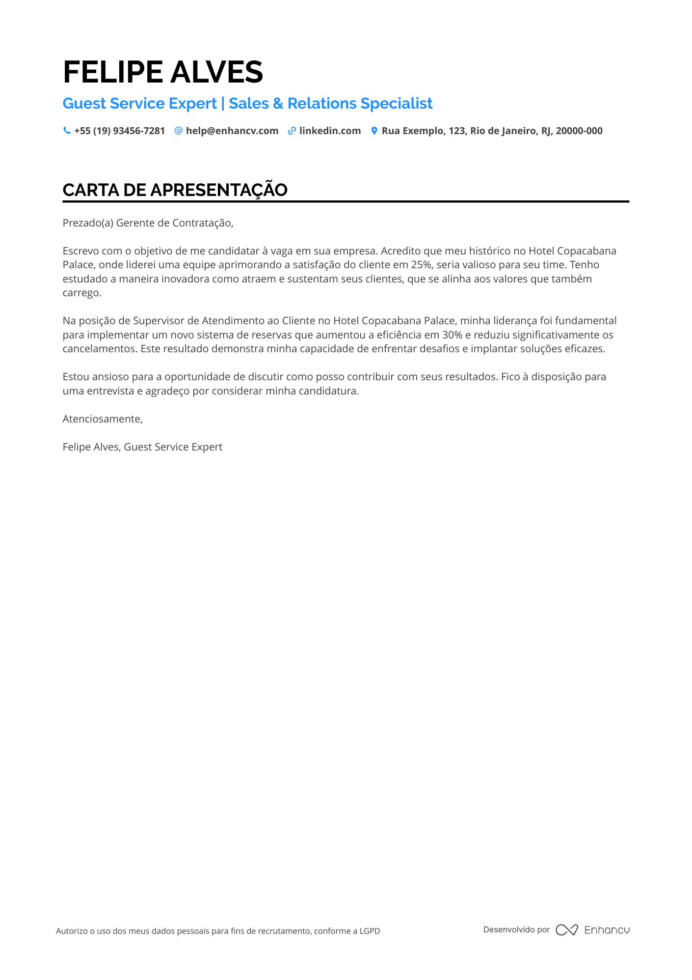Diretor de Atendimento ao Cliente em Hospitalidade
