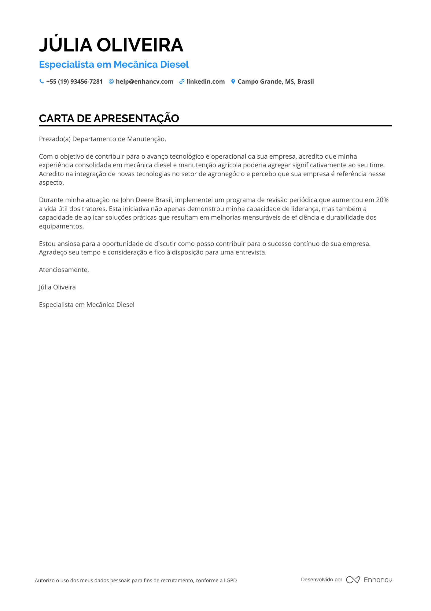 Mecânico de Manutenção de Tratores