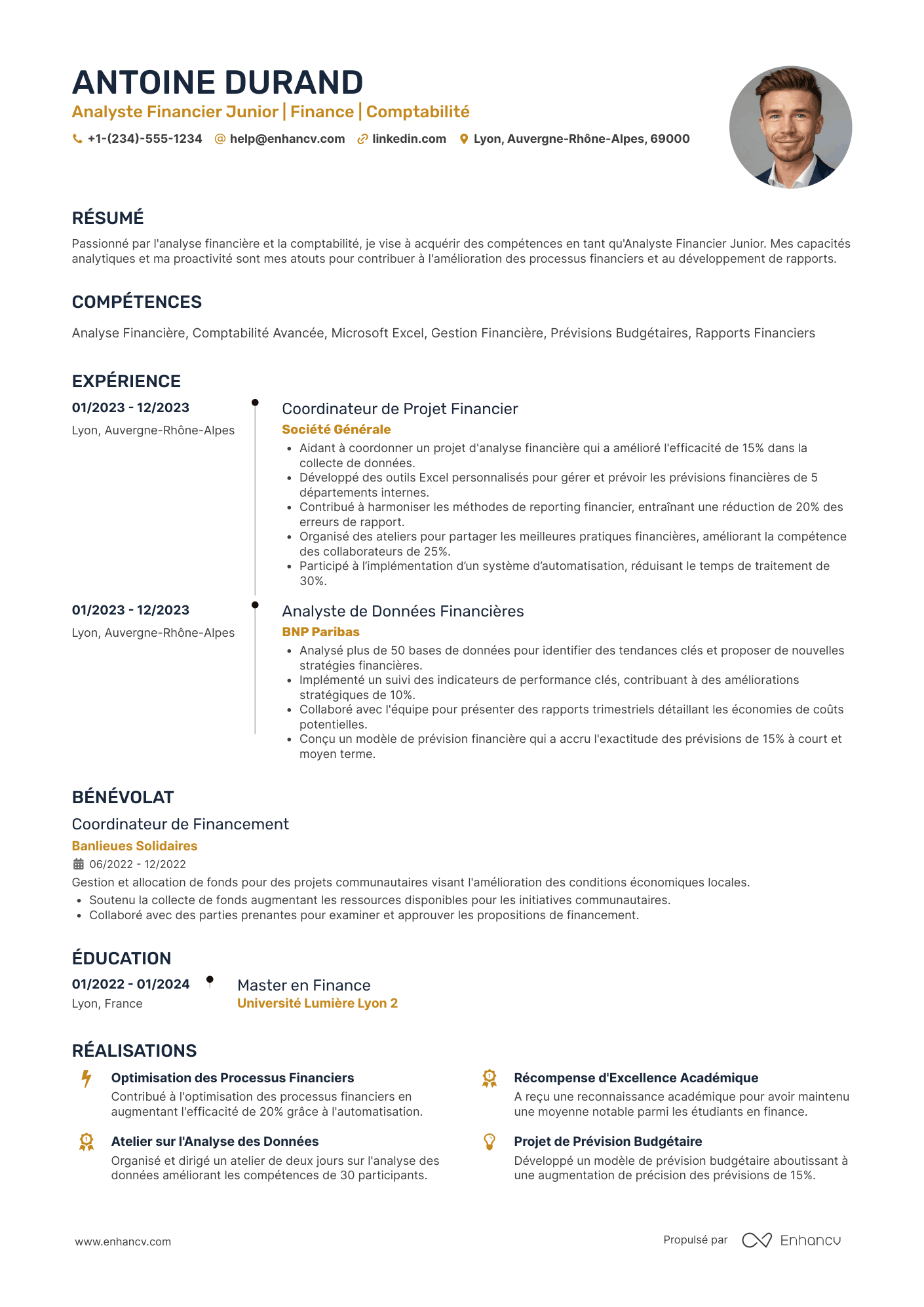 CV pour une&nbsp;alternance dans la&nbsp;finance