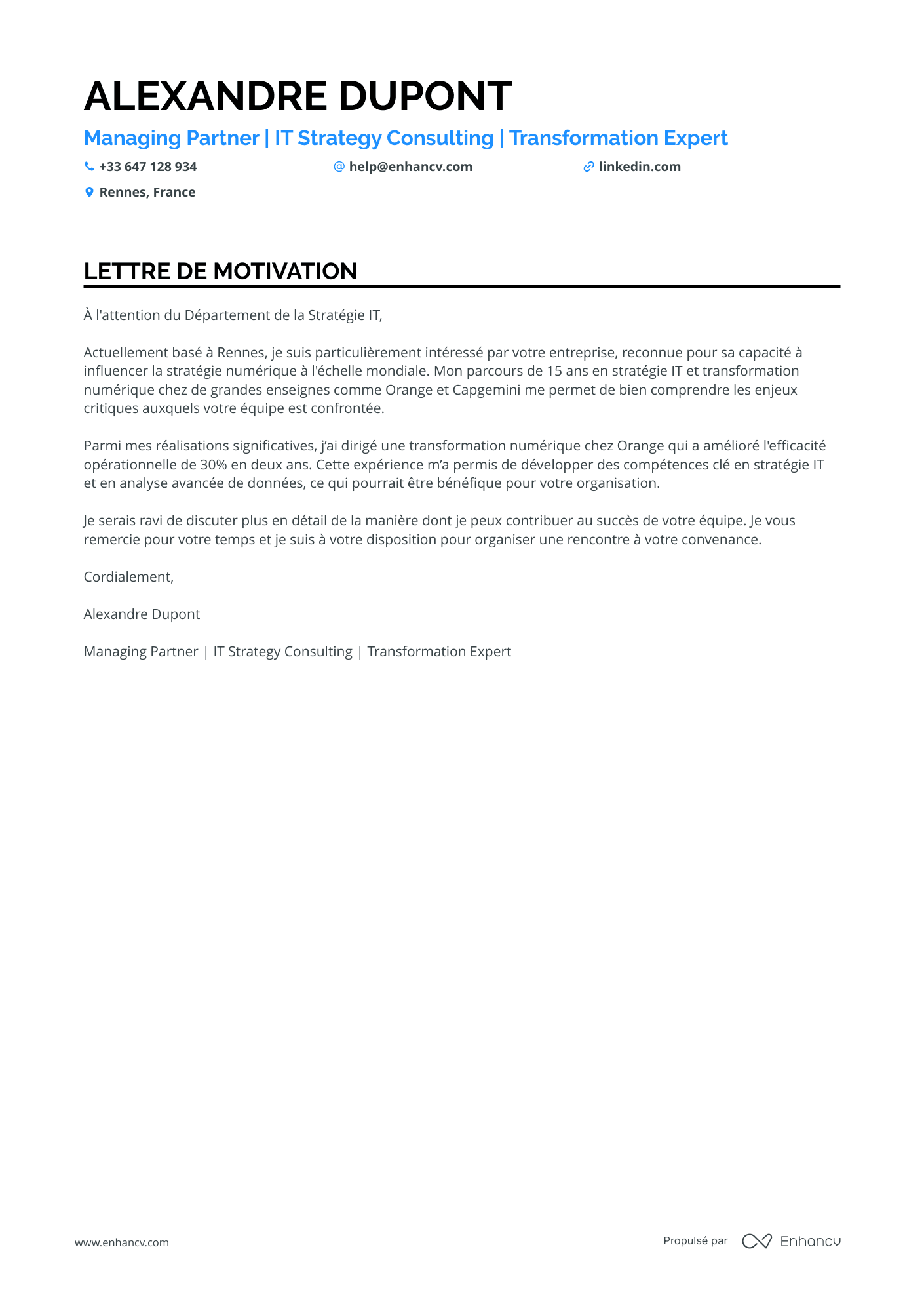 Directeur Général Senior