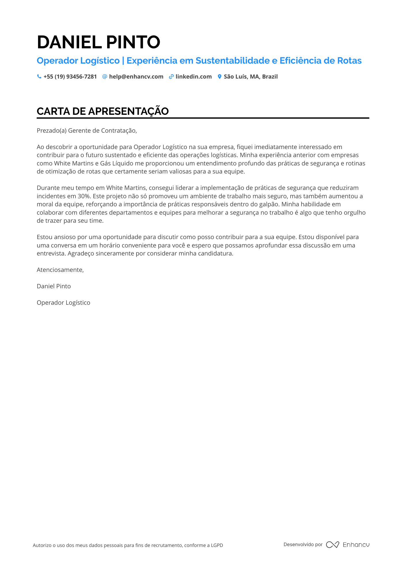 Operador de Empilhadeira de Logística