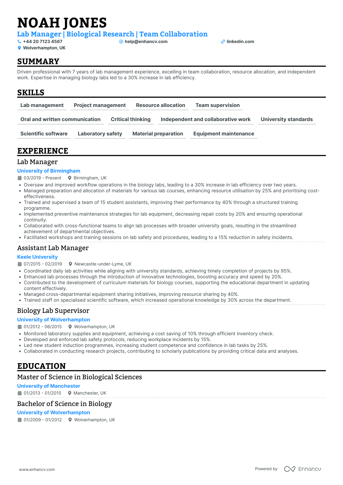 Biology Lab Manager