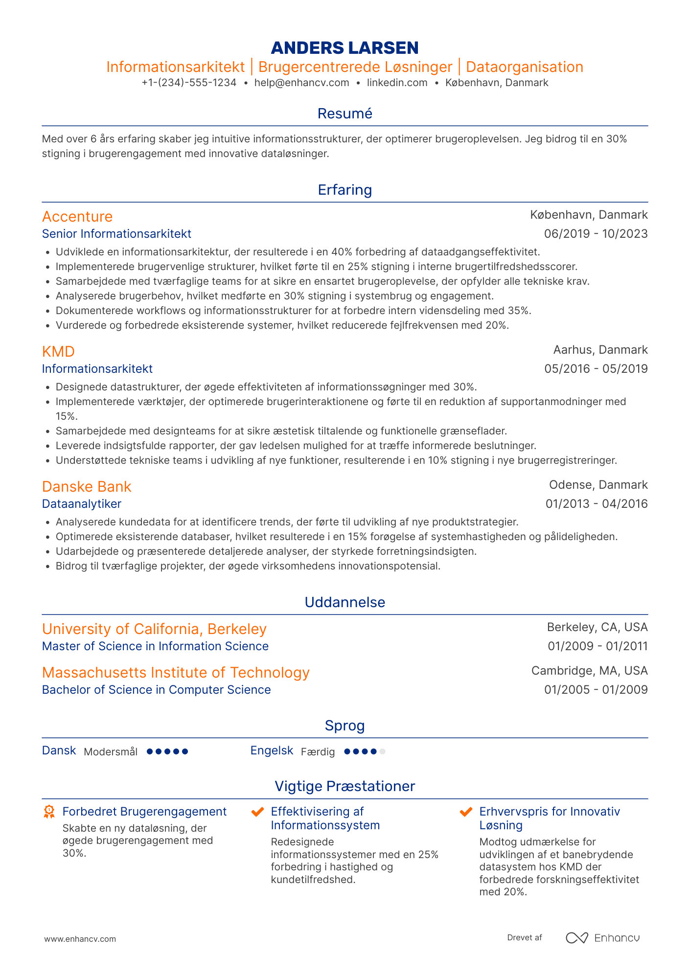 CV til Informationsarkitekt