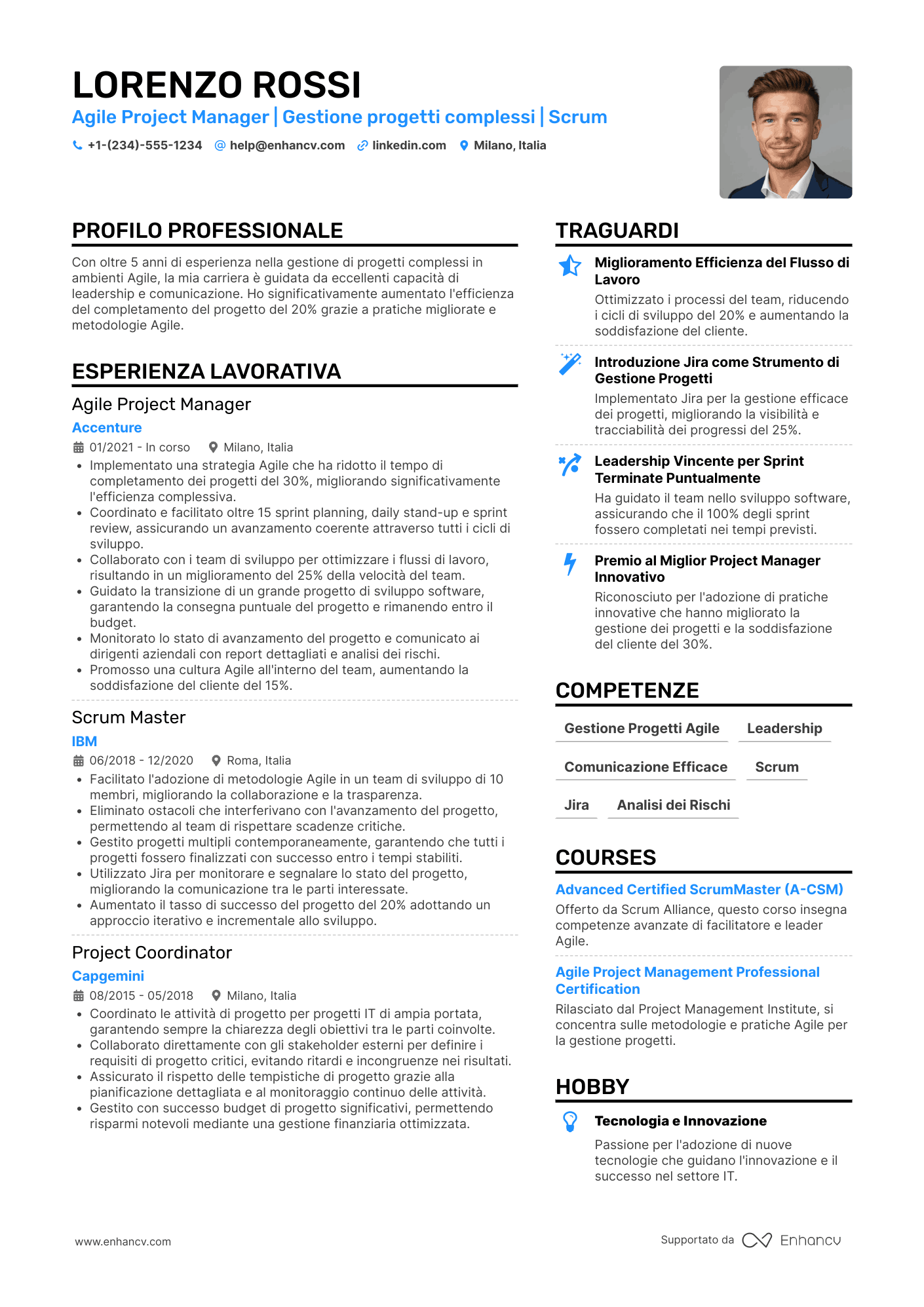 CV Agile project manager