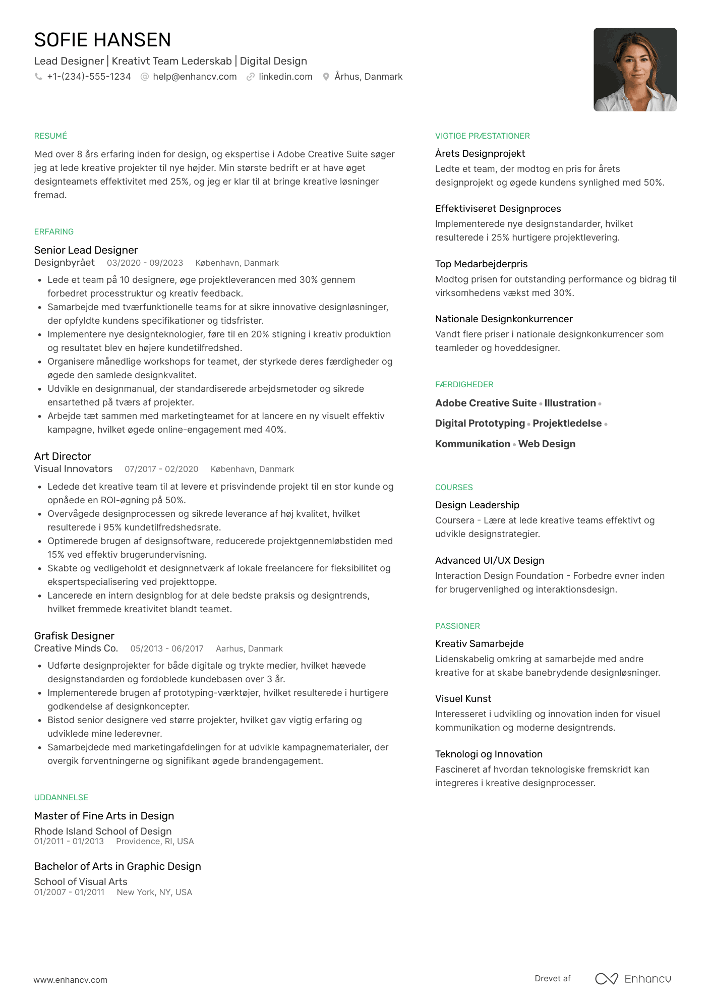 CV til Lead Designer