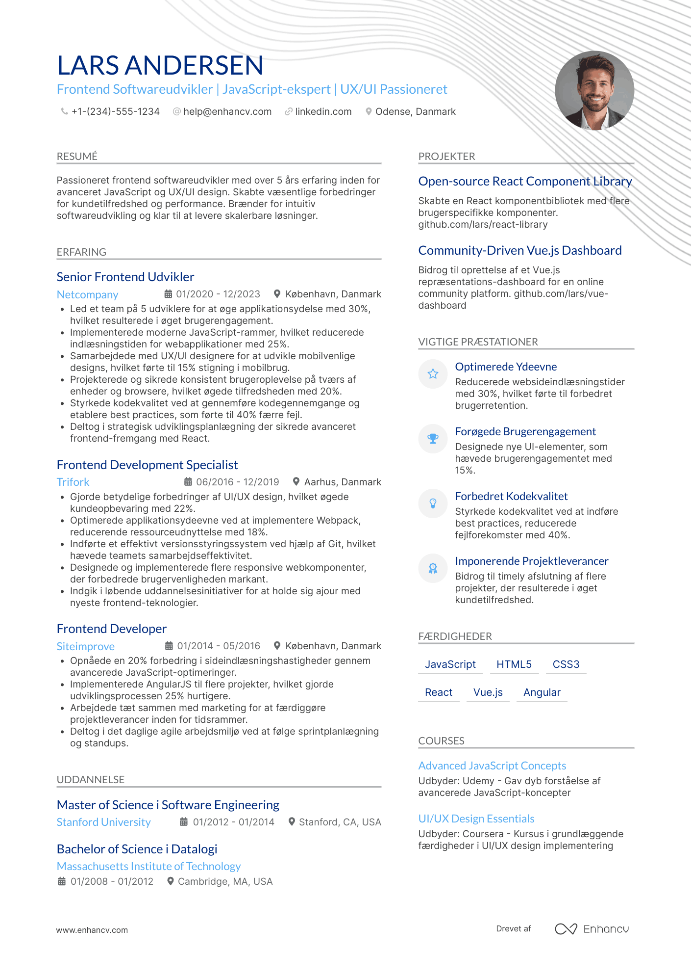 CV til Frontend Softwareudvikler