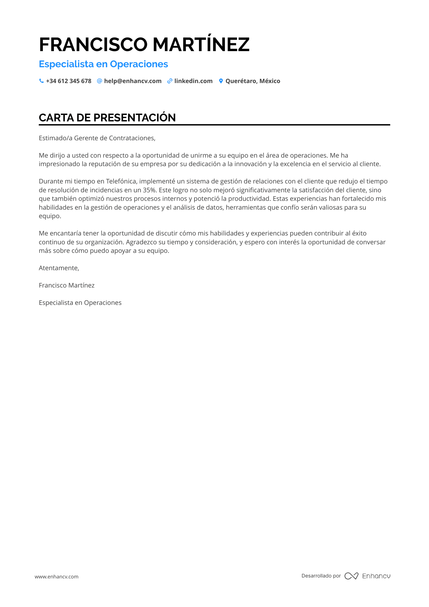 Gerente de Proyecto Senior