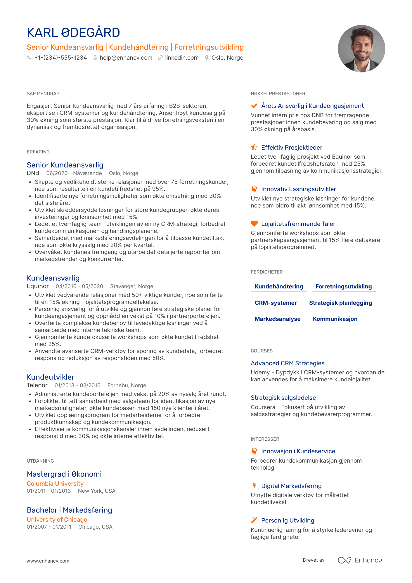 CV for Senior Kundeansvarlig