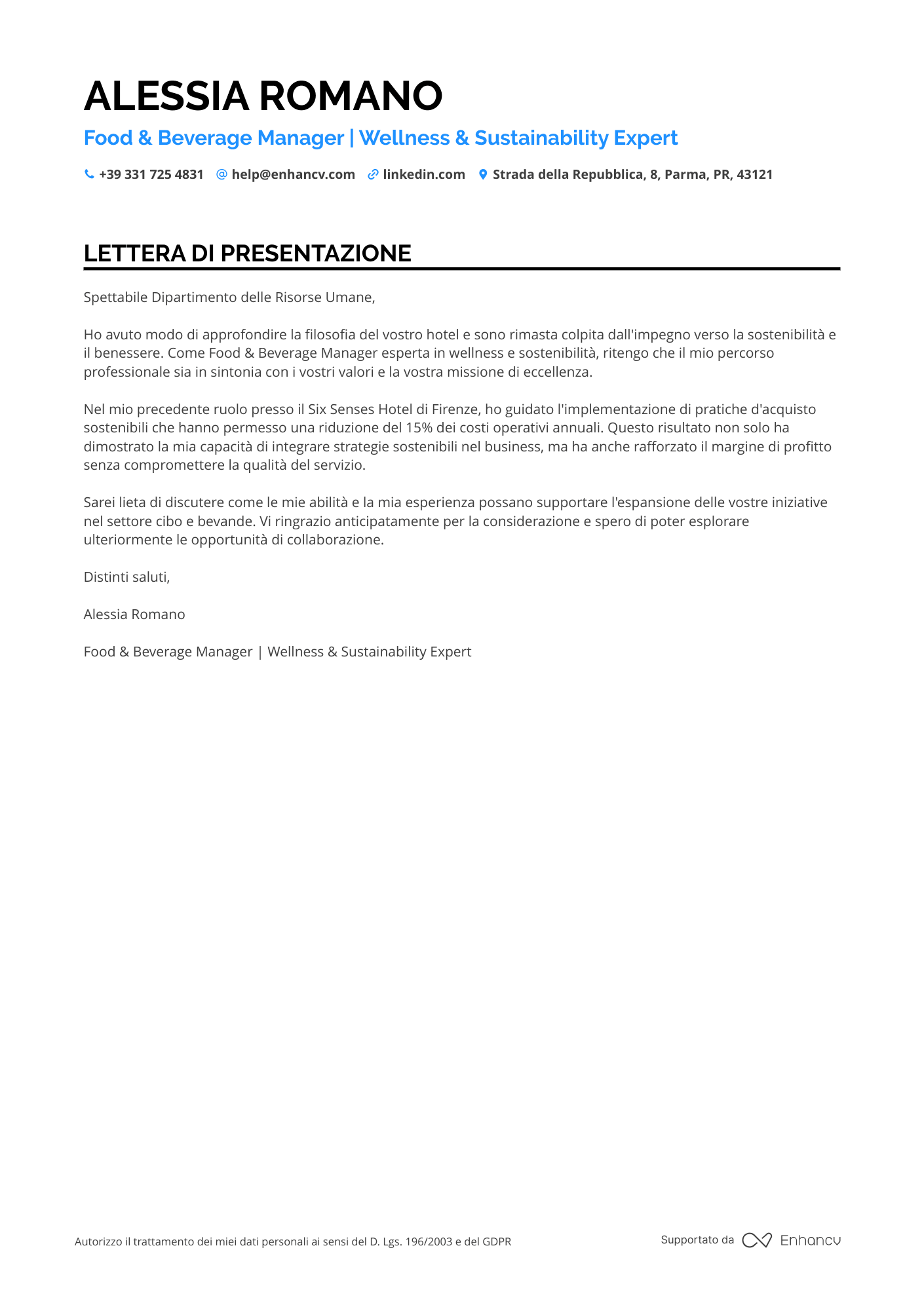 Product Manager di Alimenti e Bevande