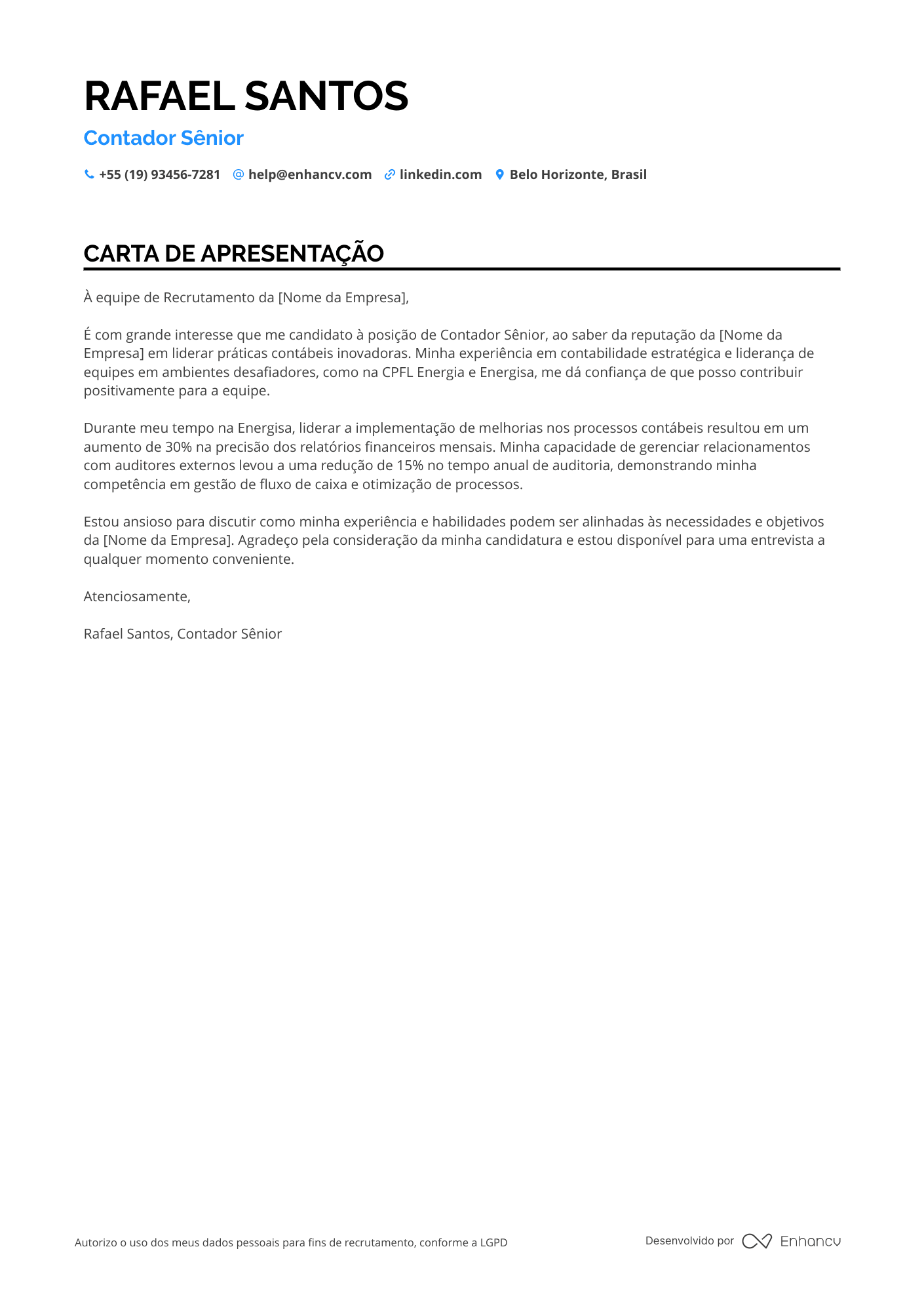 Contas a pagar Sênior