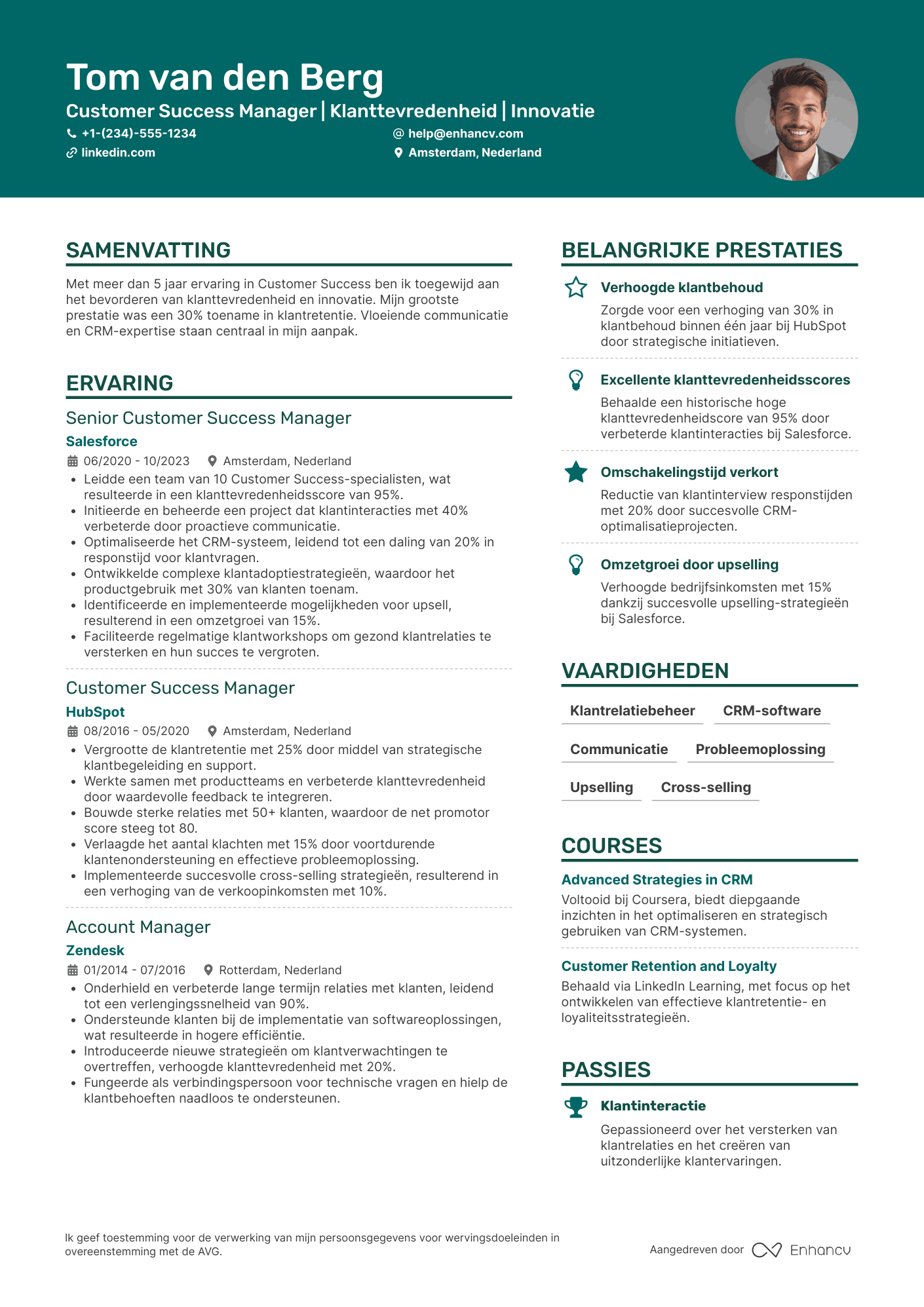 CV voor Customer Success Manager
