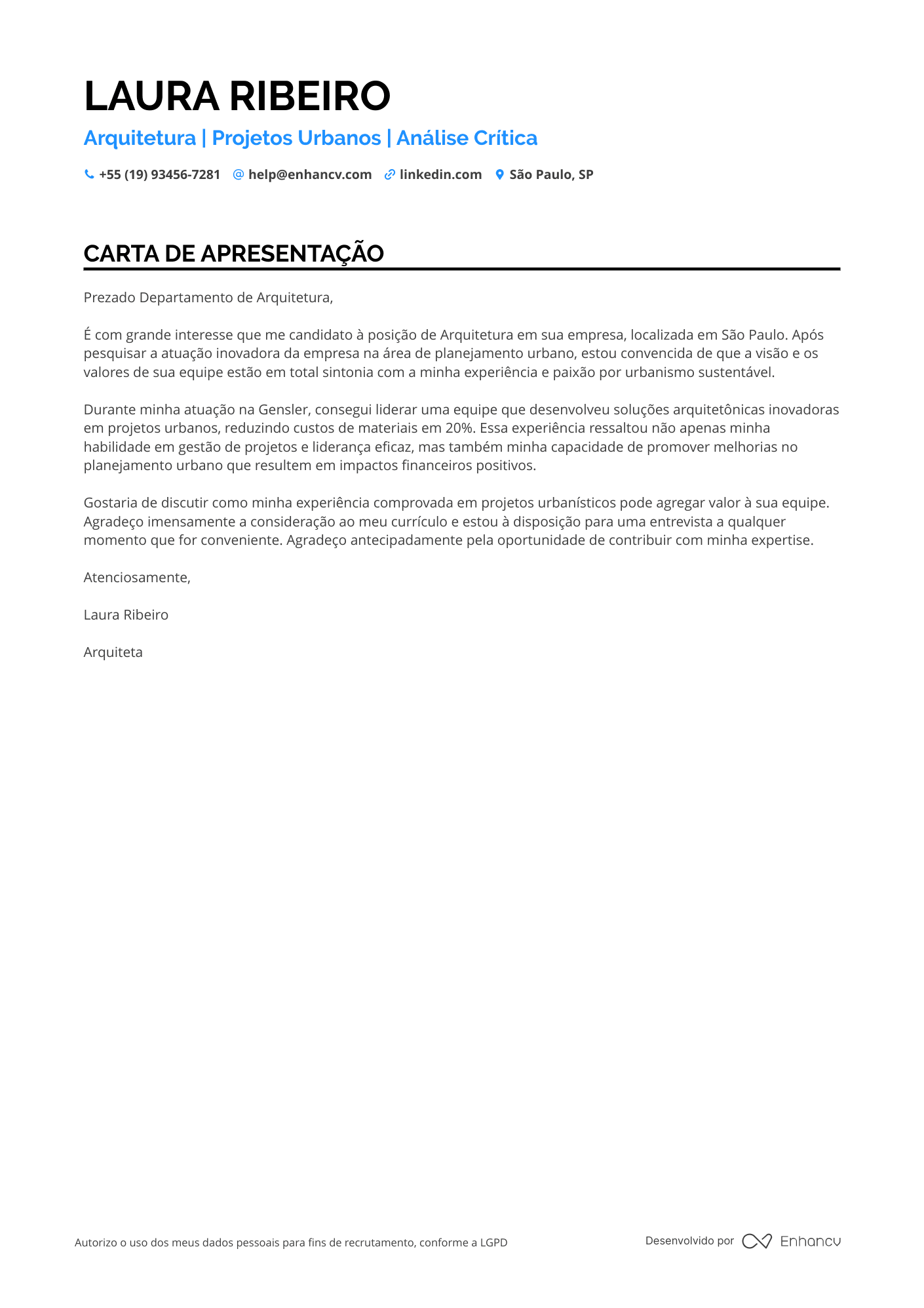 Estudante de Arquitetura para Paisagismo