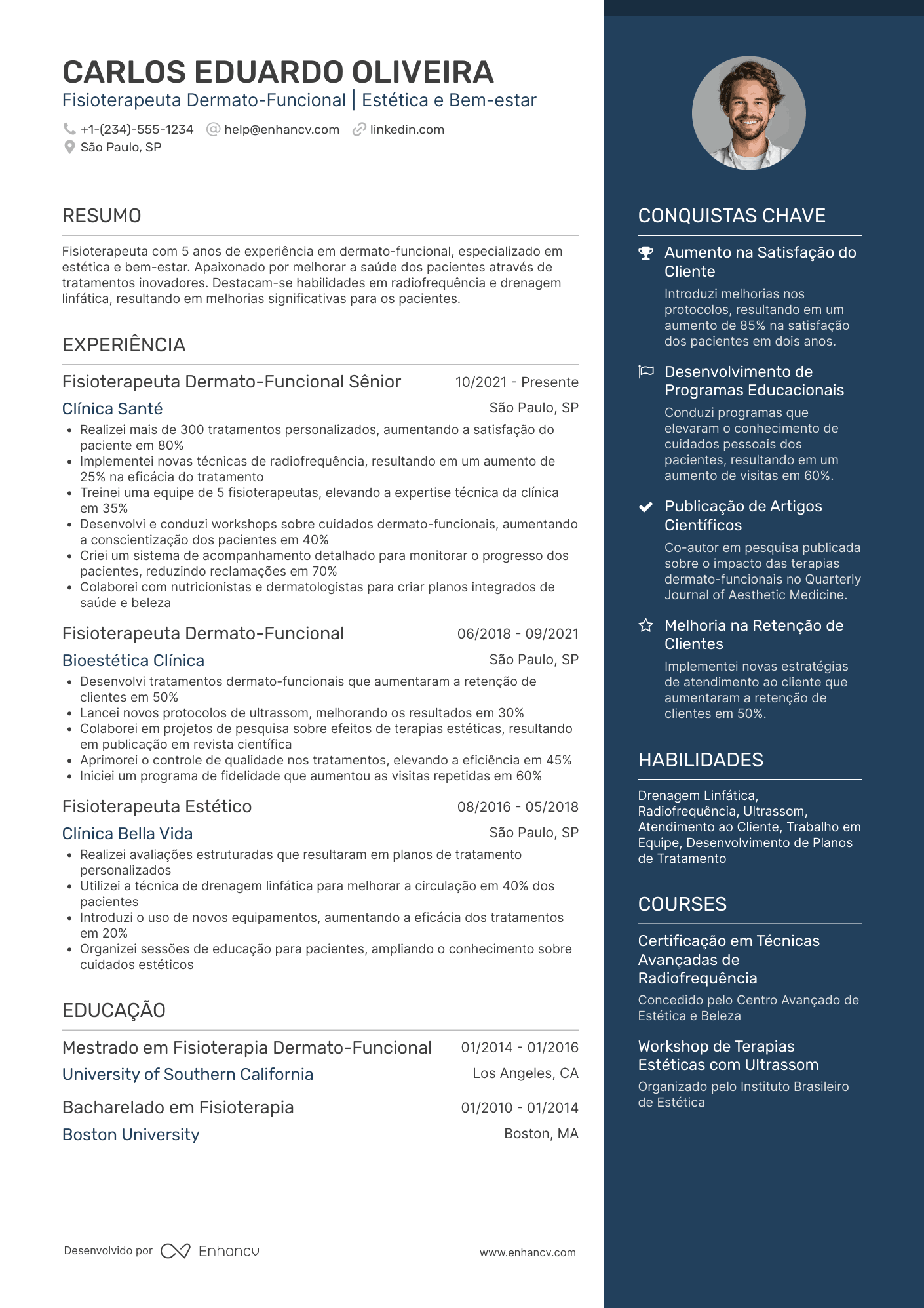 Currículo fisioterapeuta dermato funcional