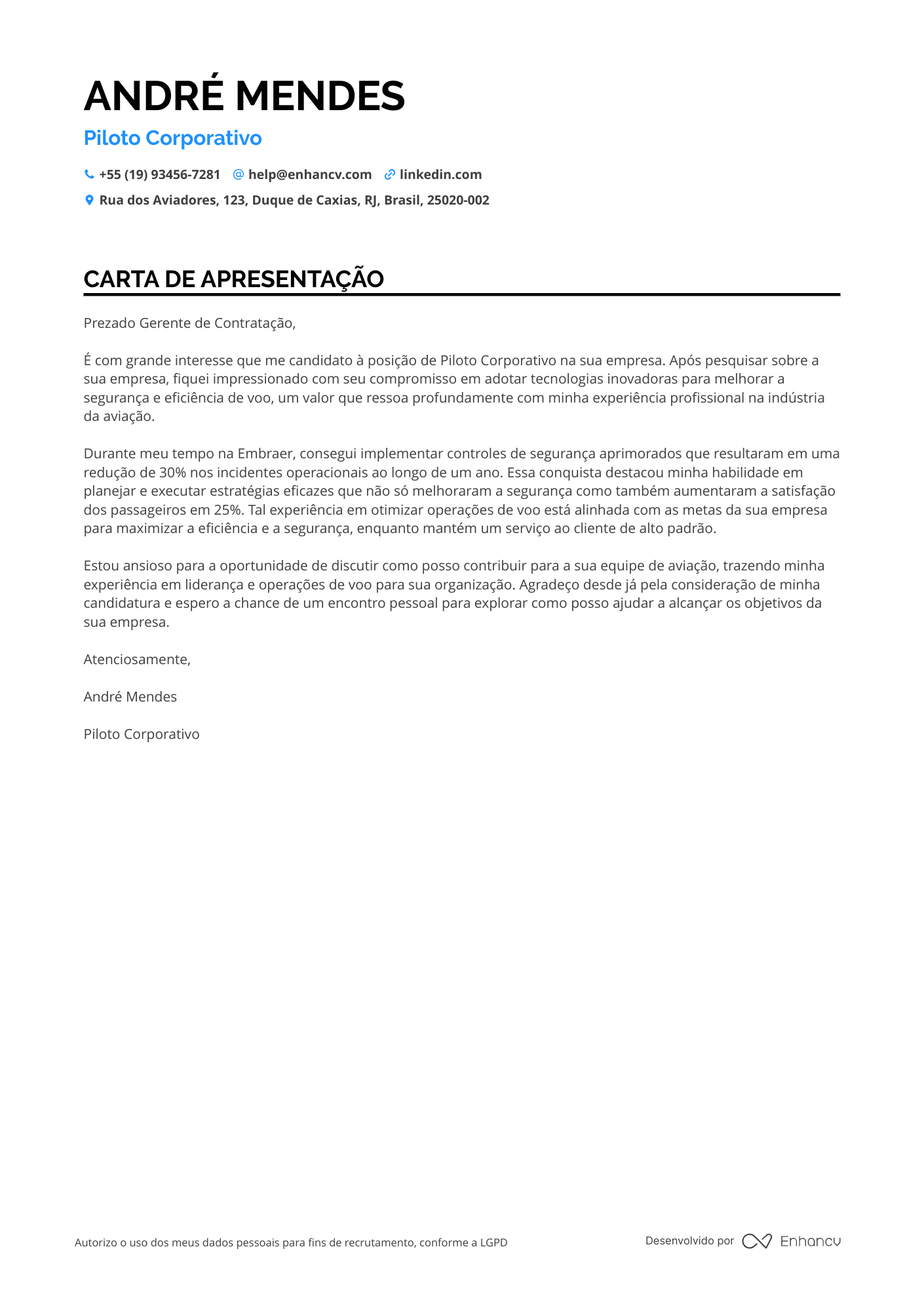 Piloto de Voo Charter