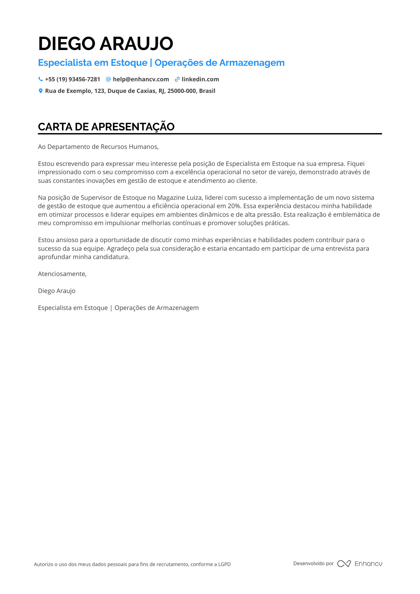 Estoquista de Loja de Móveis
