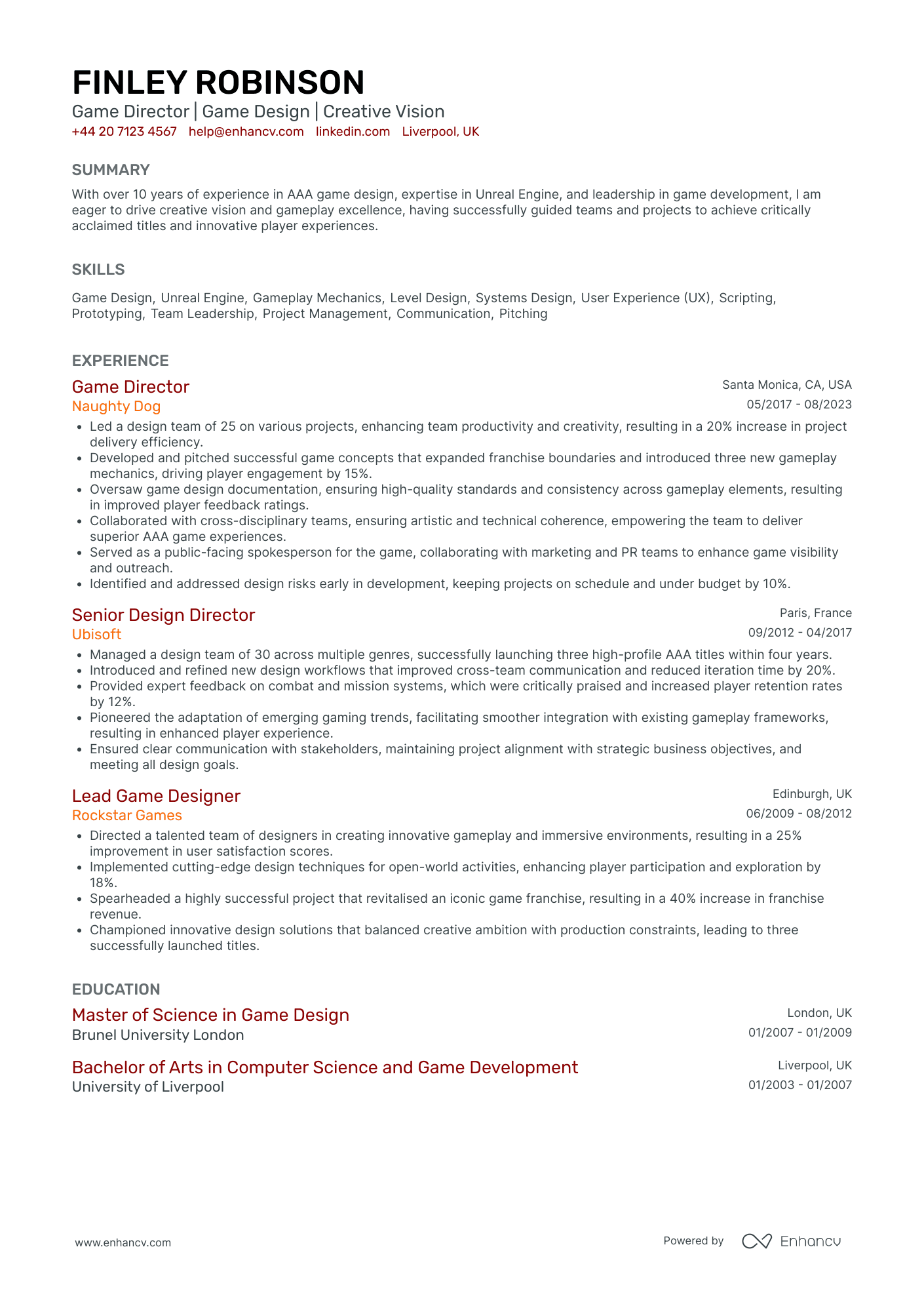 Creative Director in Video Games