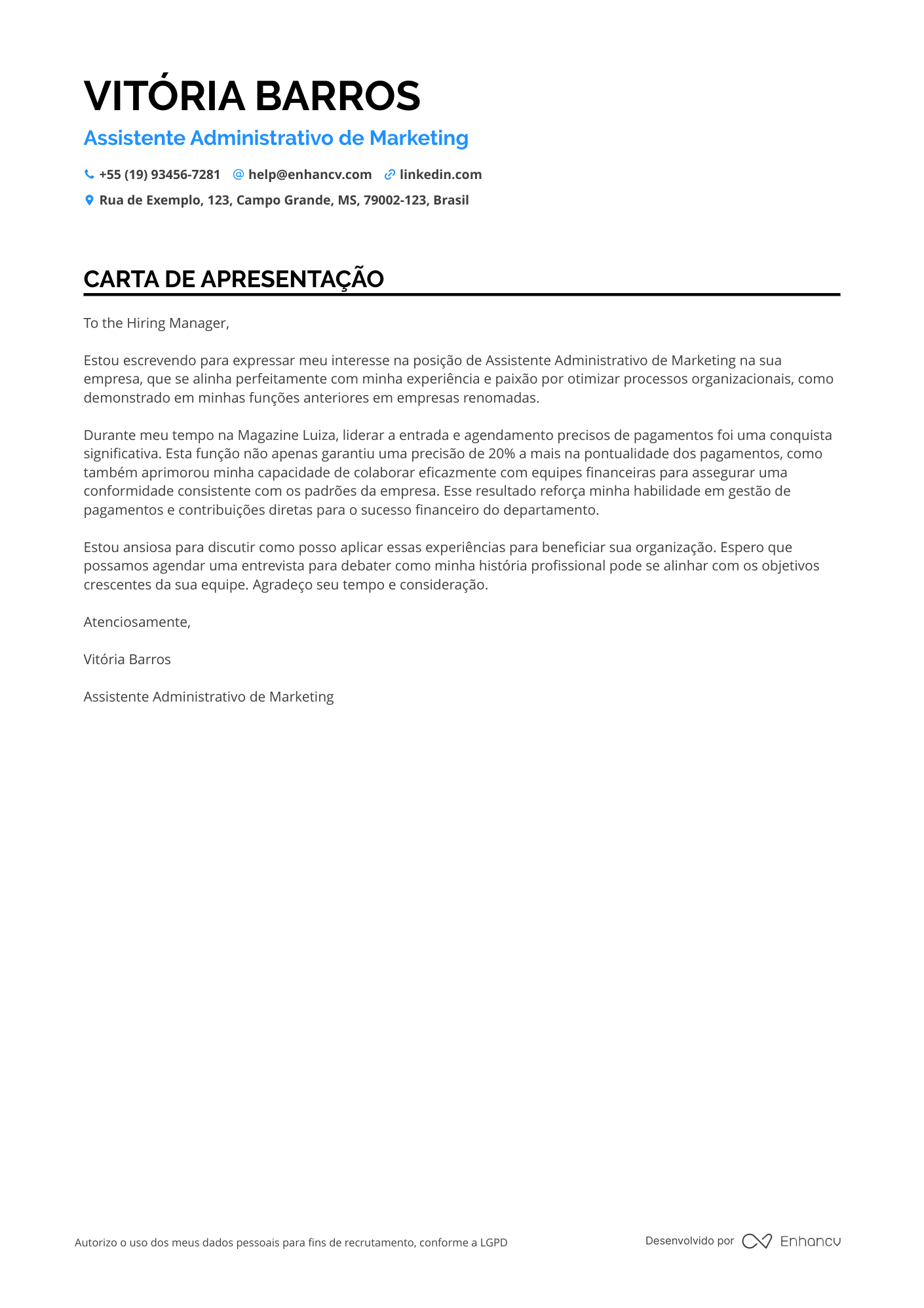 Auxiliar Administrativo de Marketing