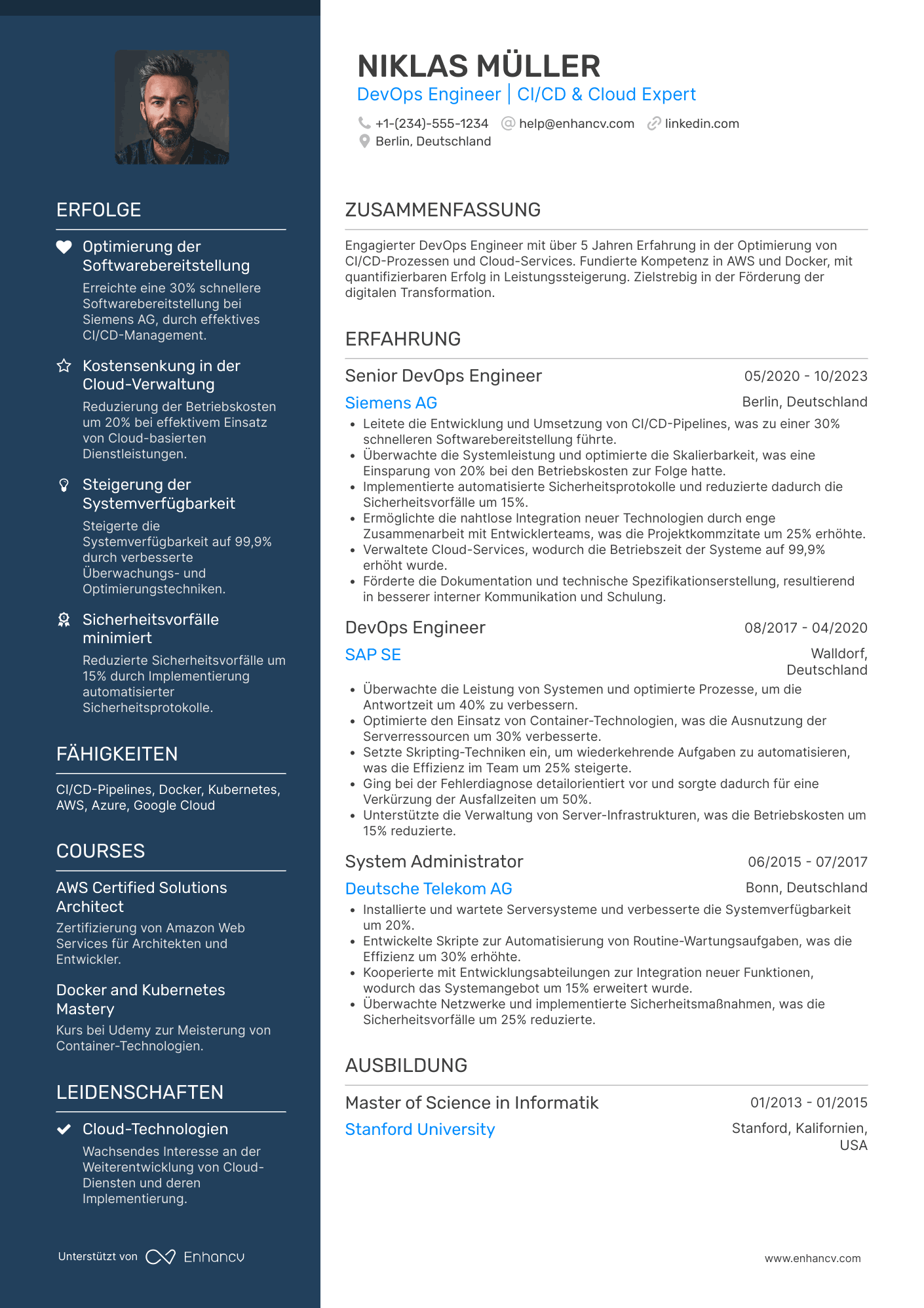 Lebenslauf DevOps Engineer