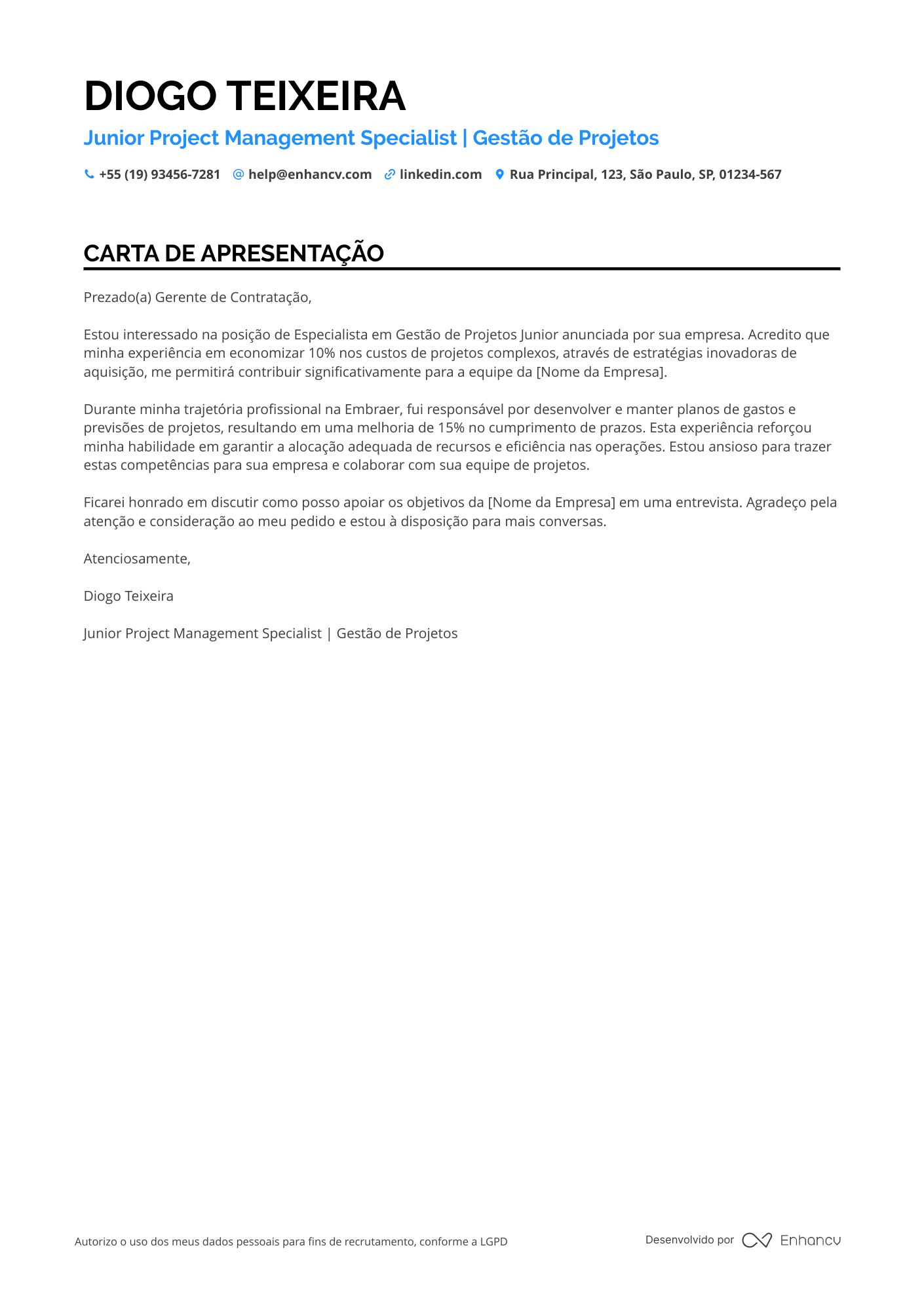 Gerenciamento de projetos Júnior