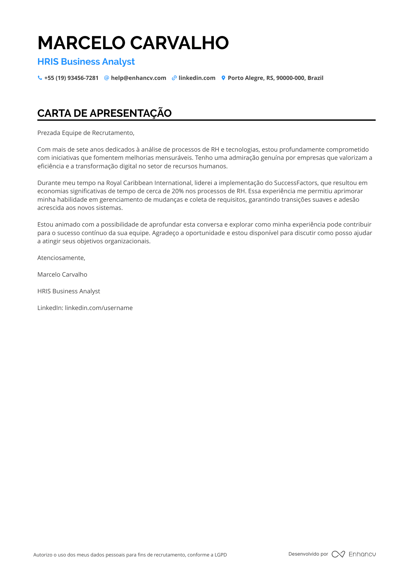Analista de RH em Logística