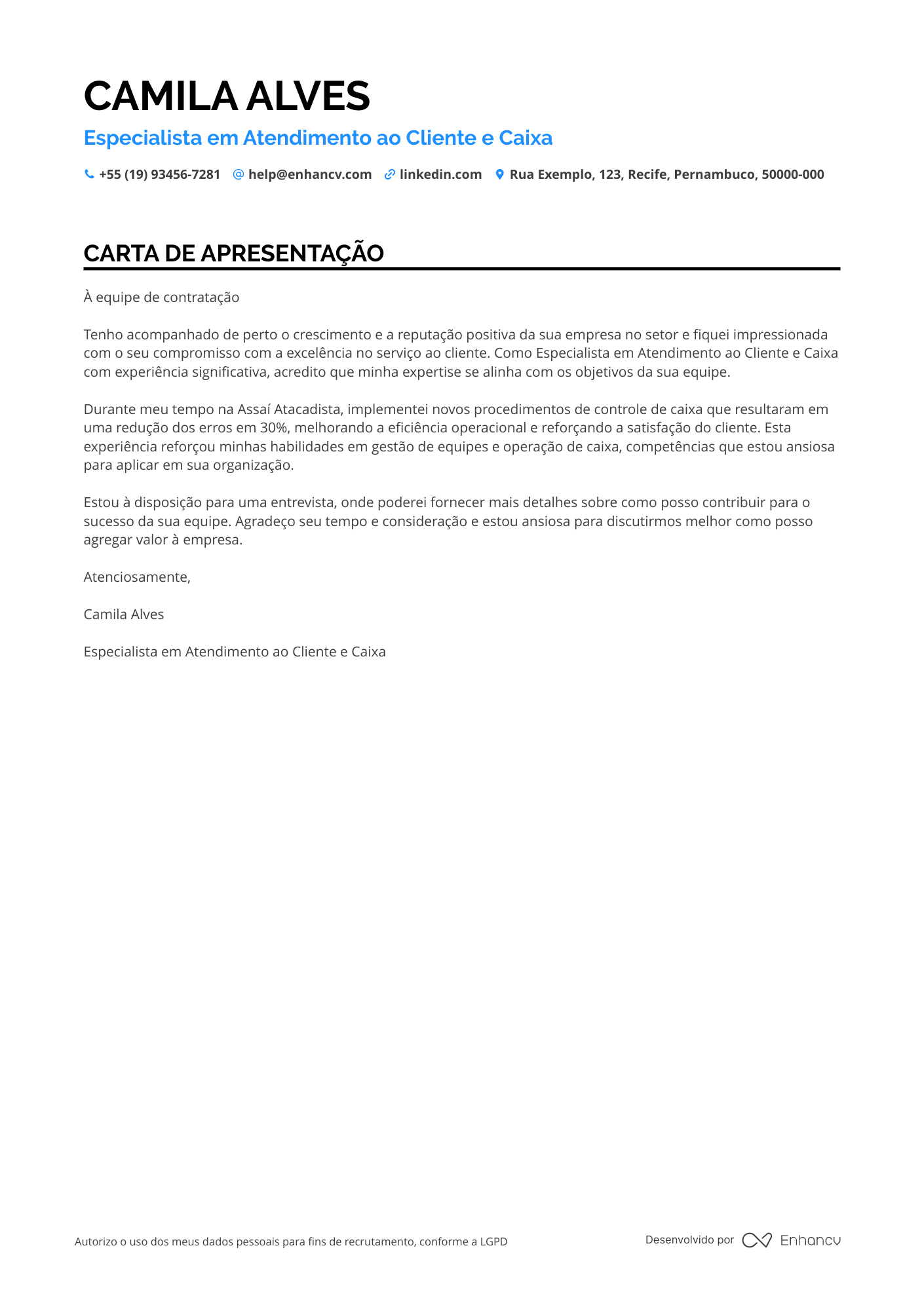 Operador de Caixa de Supermercado