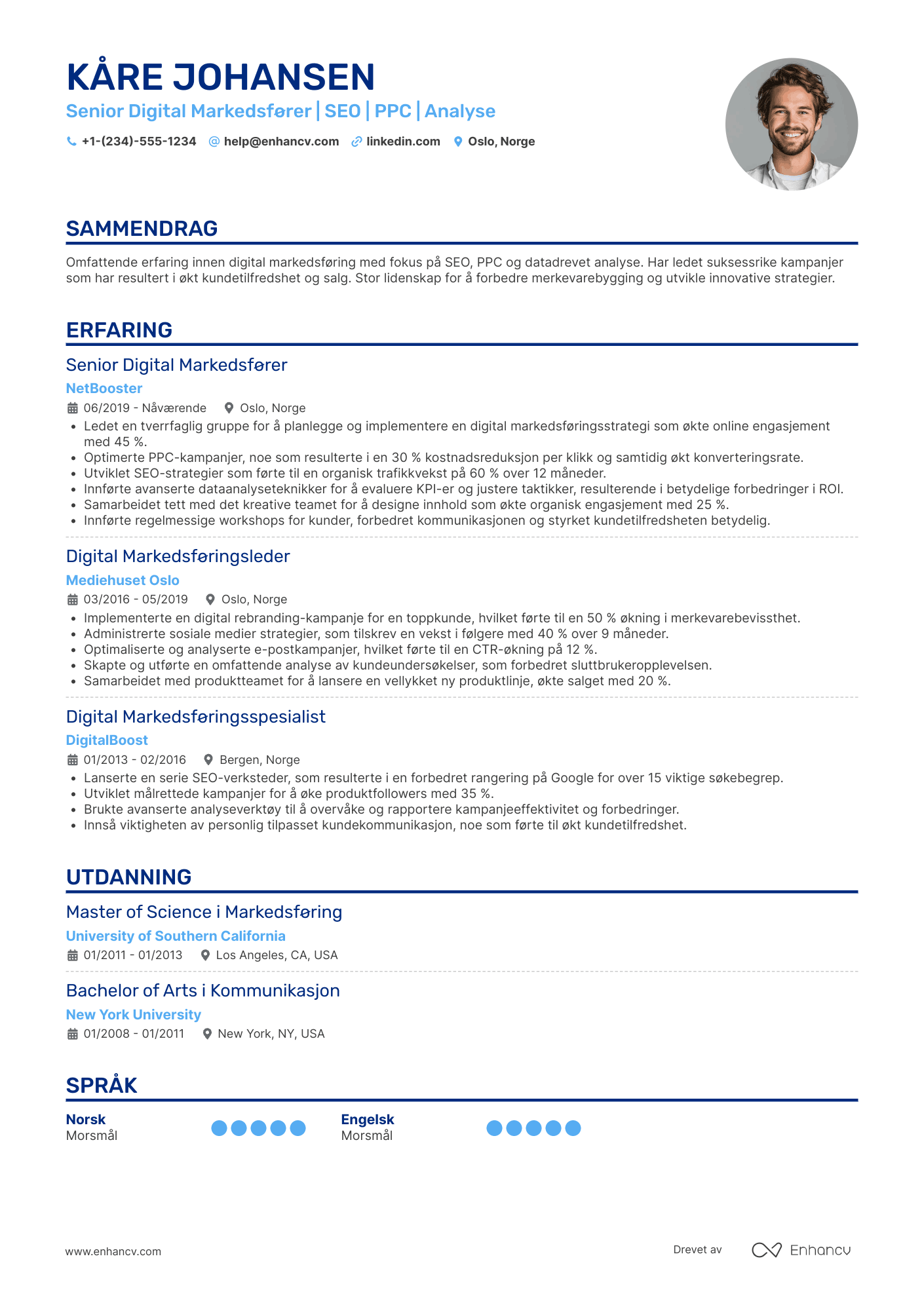 CV for Senior digital markedsfører