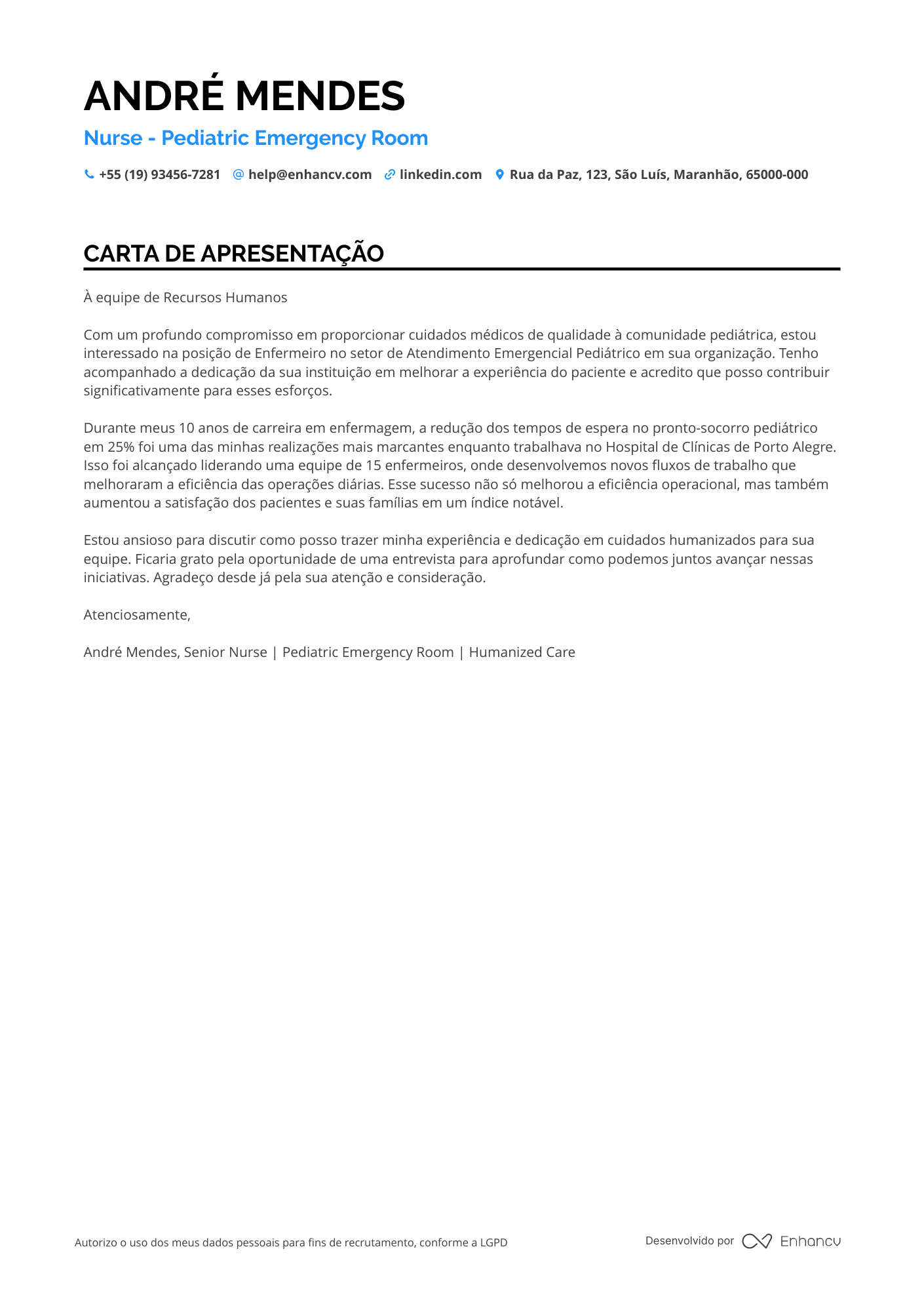 Enfermeira Sênior