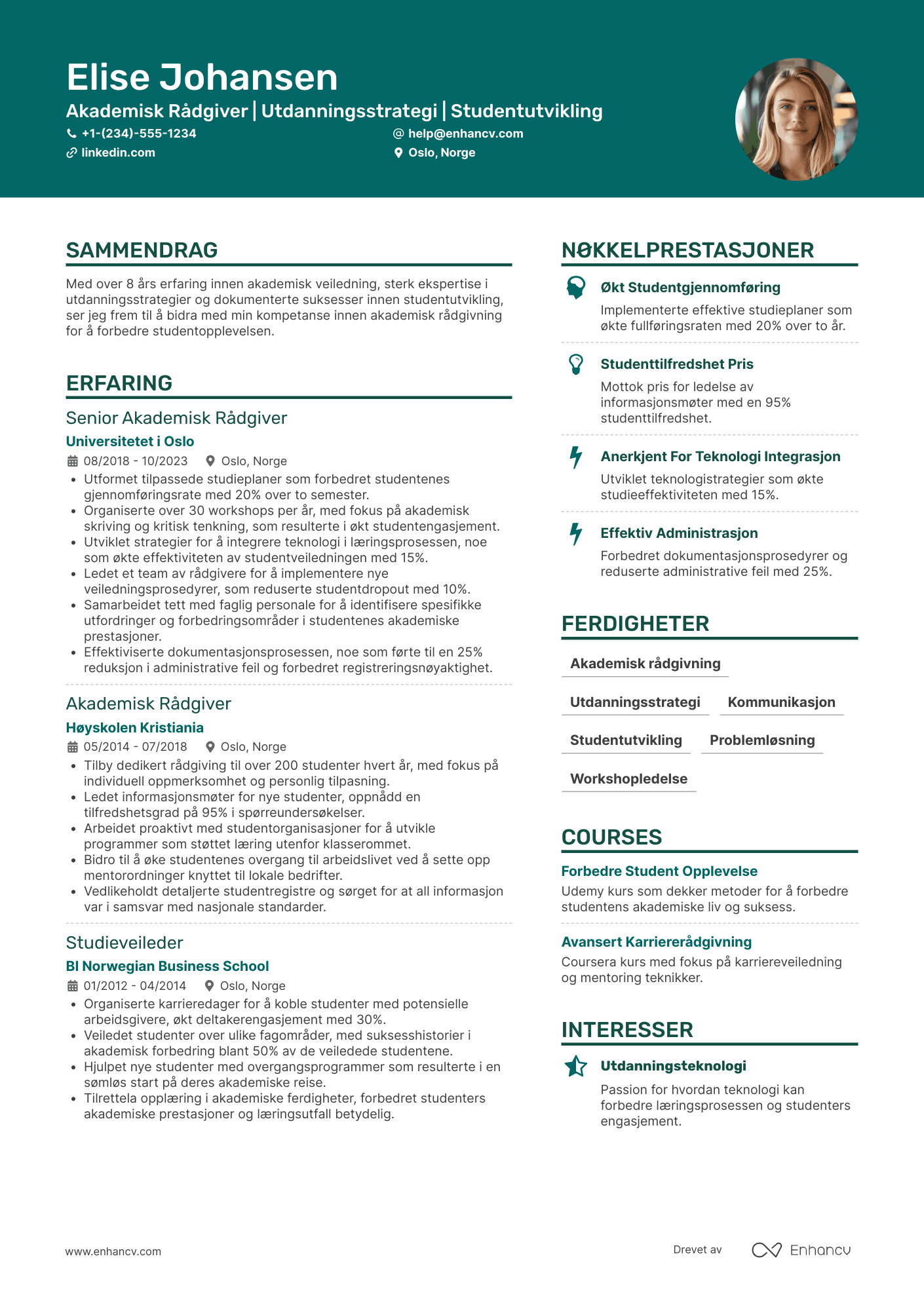 Kreativ CV mal