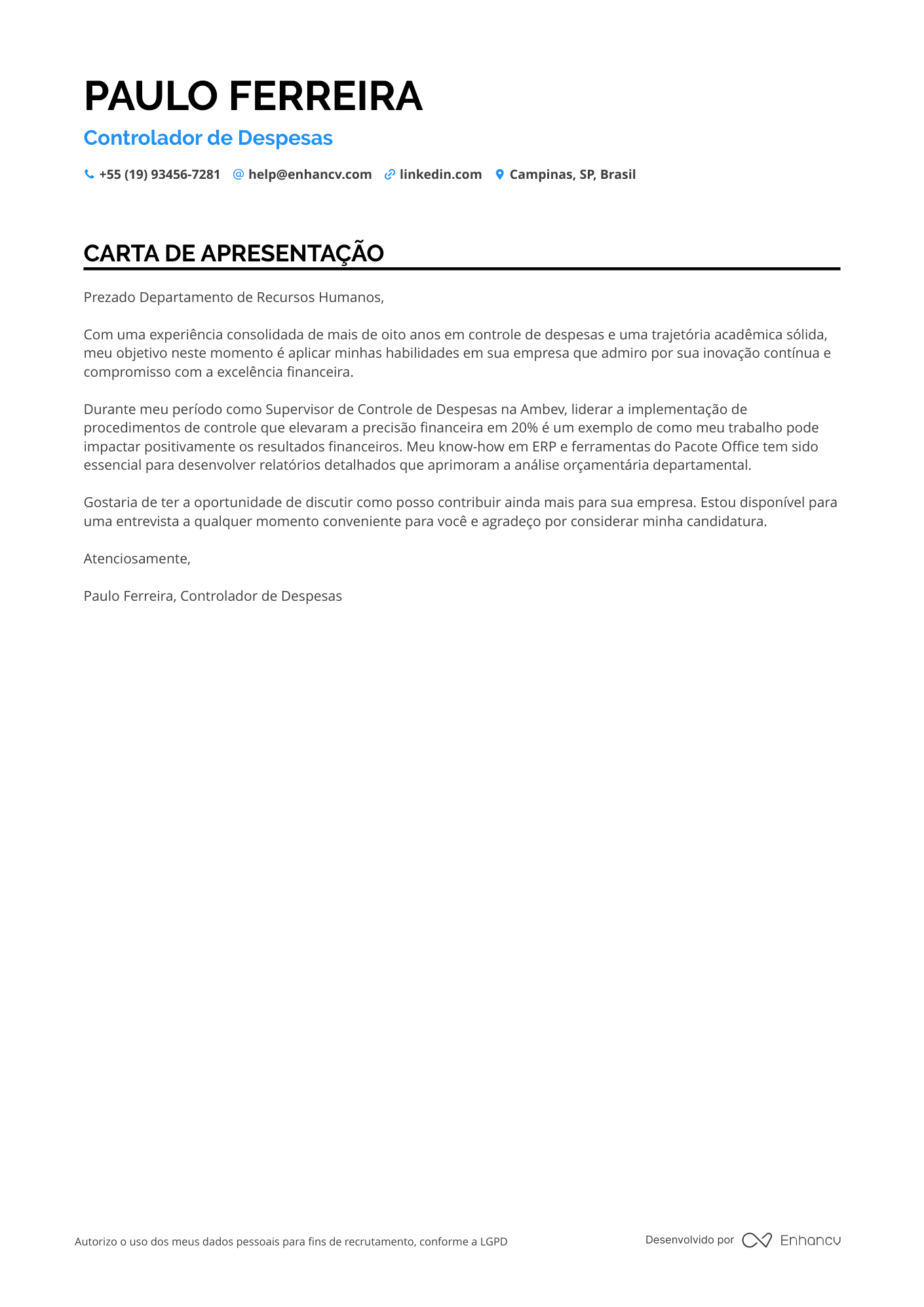 Analista de Contas a Pagar