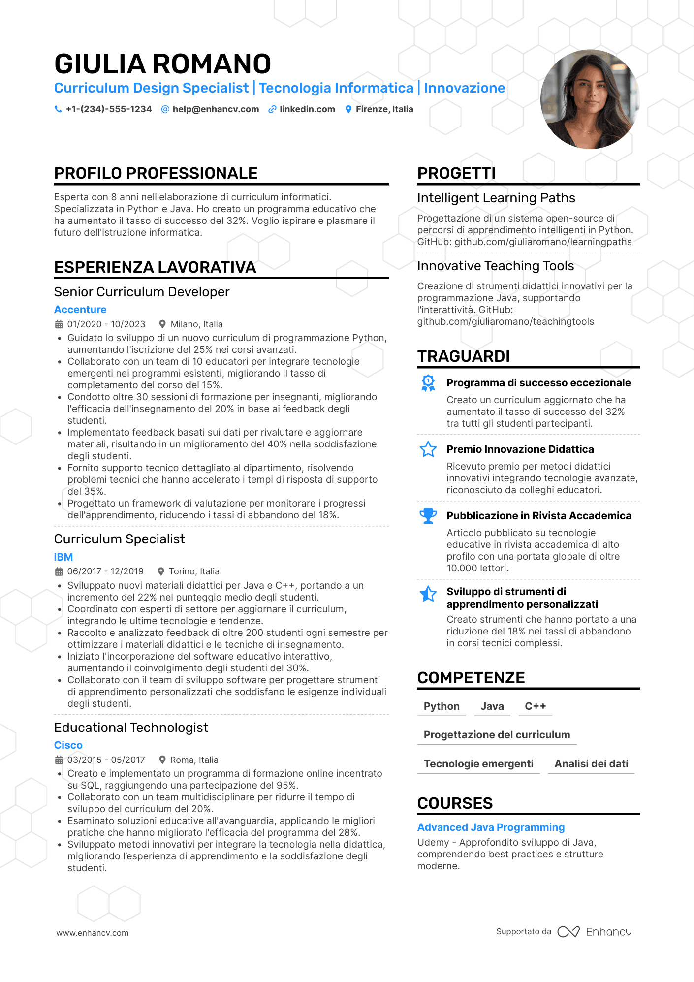 Curriculum tecnico informatico