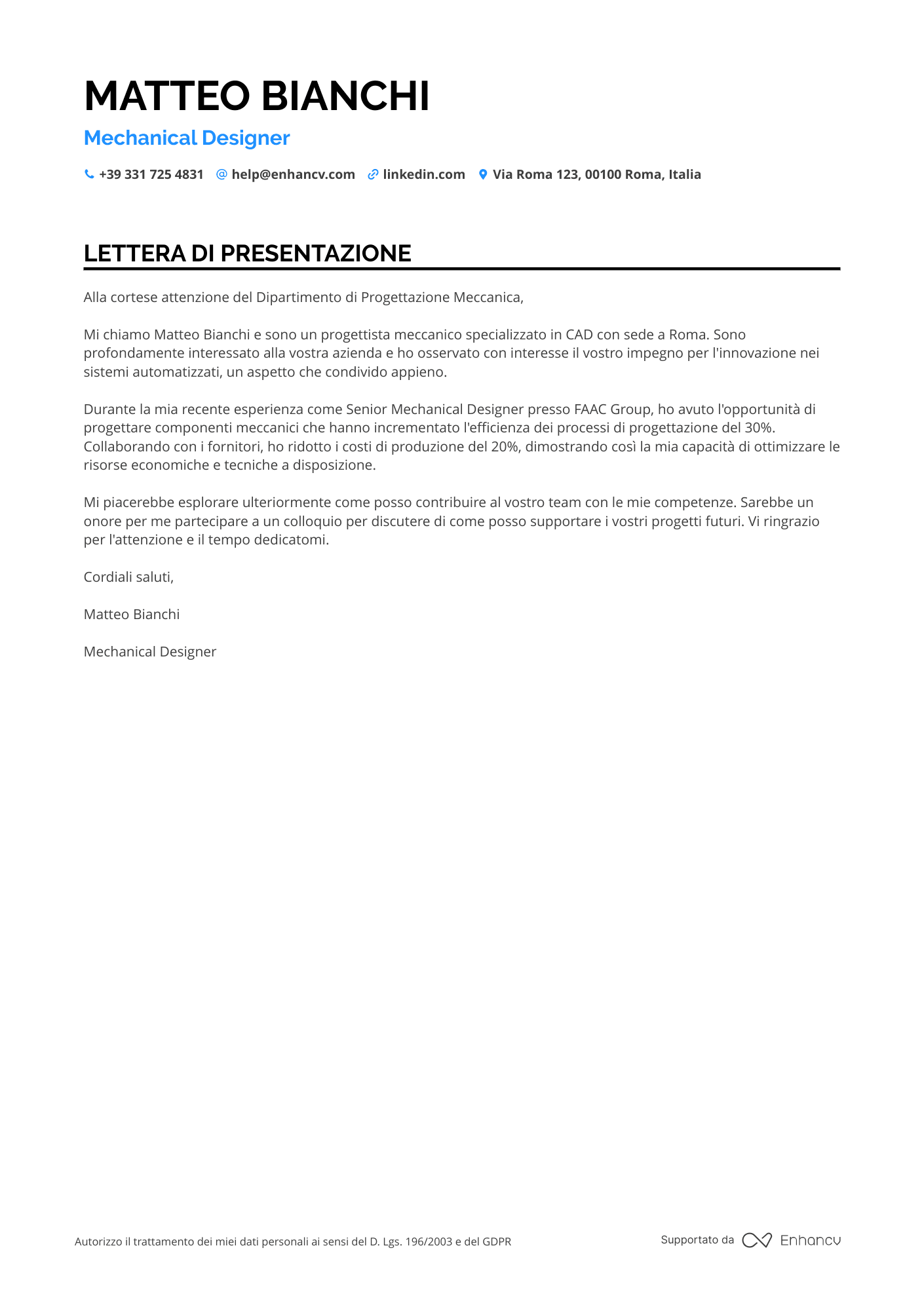 Ingegnere Meccanico di Ricerca e Sviluppo