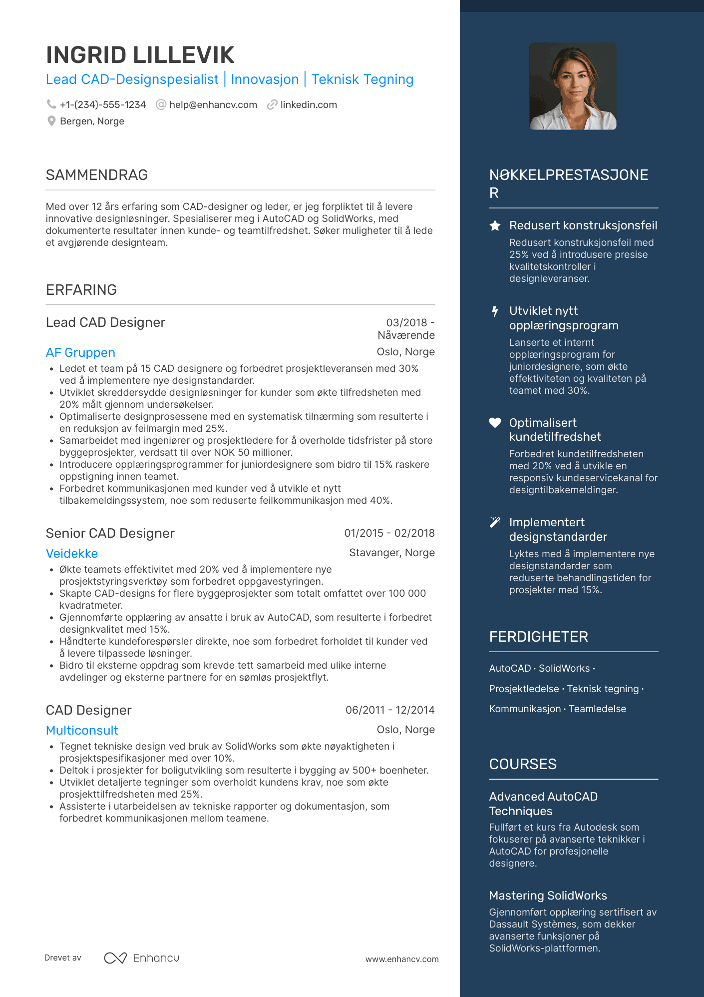 CV for Lead CAD designspesialist