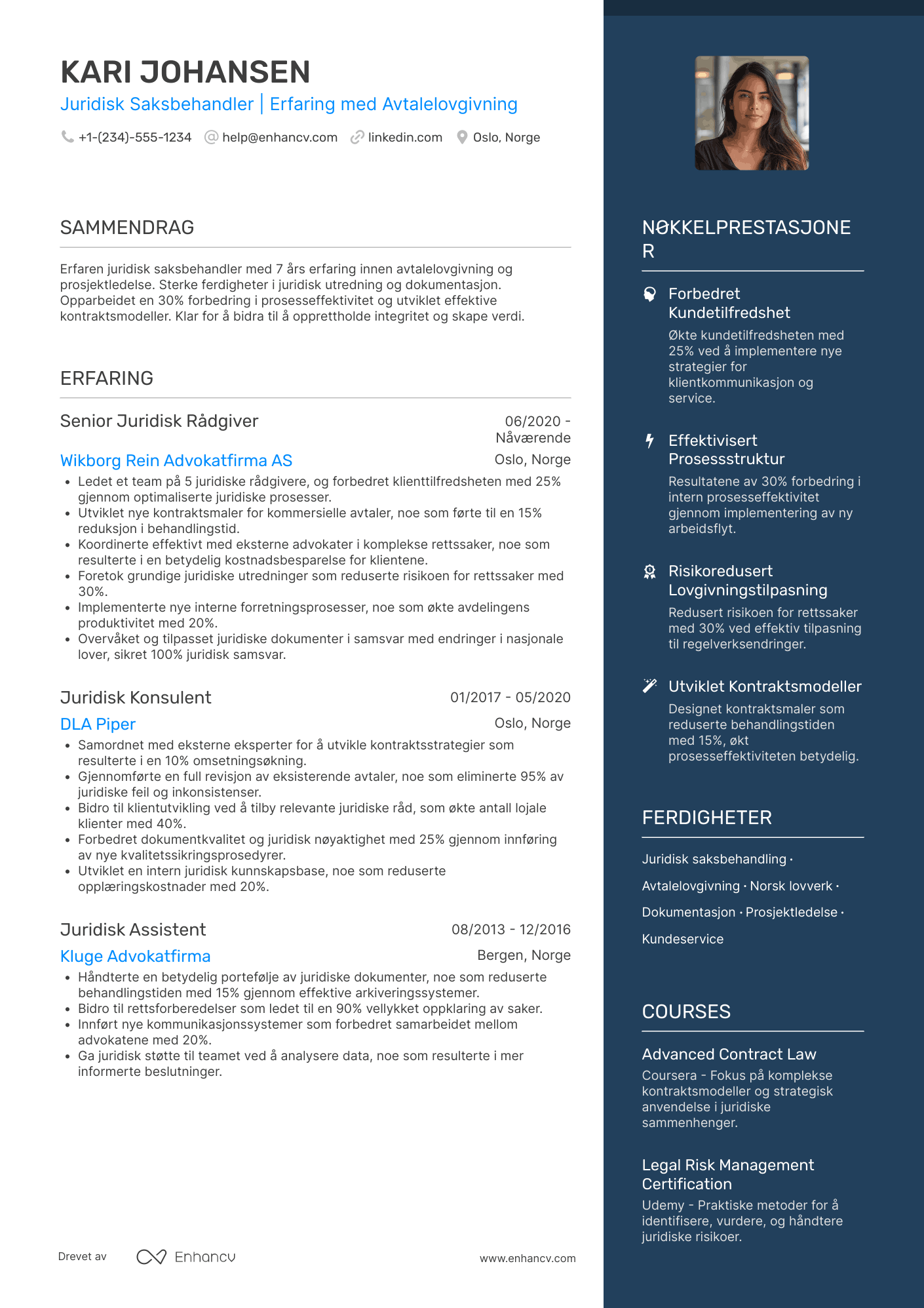 CV for Juridisk Saksbehandler