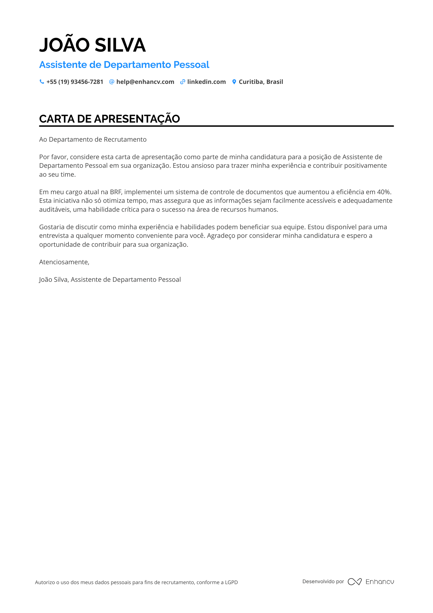 Assistente de RH Júnior