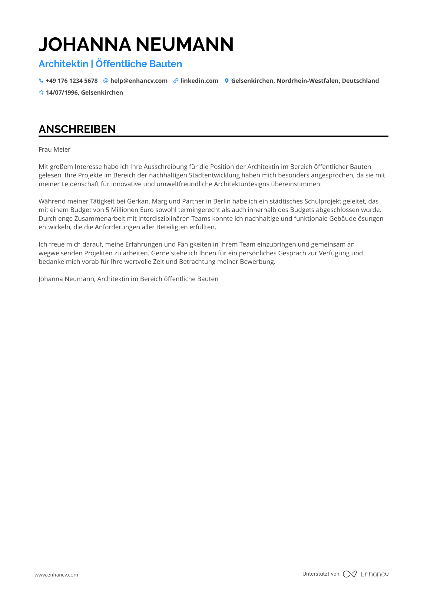Architekt für Öffentliche Bauten