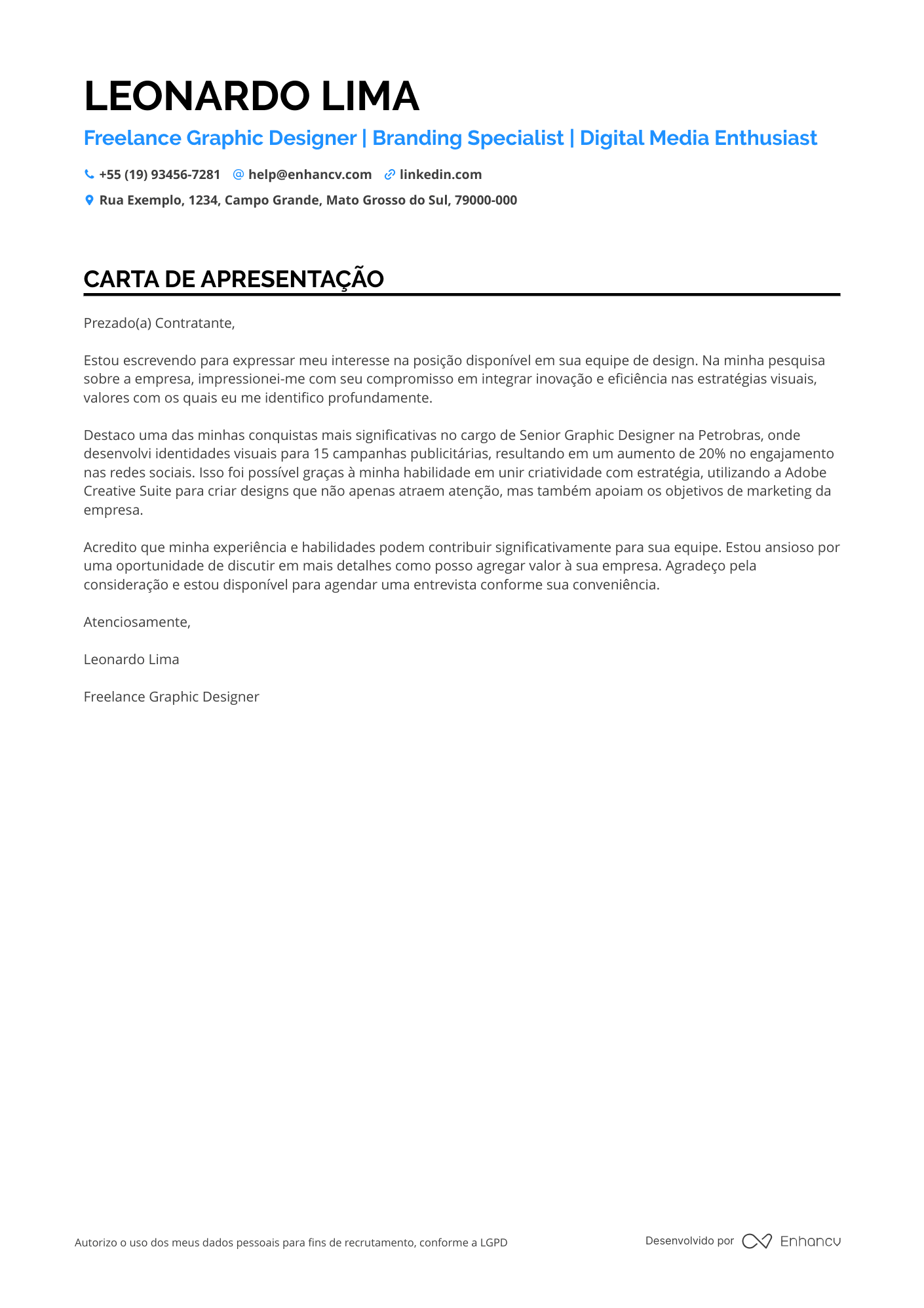 Designer Gráfico Autônomo