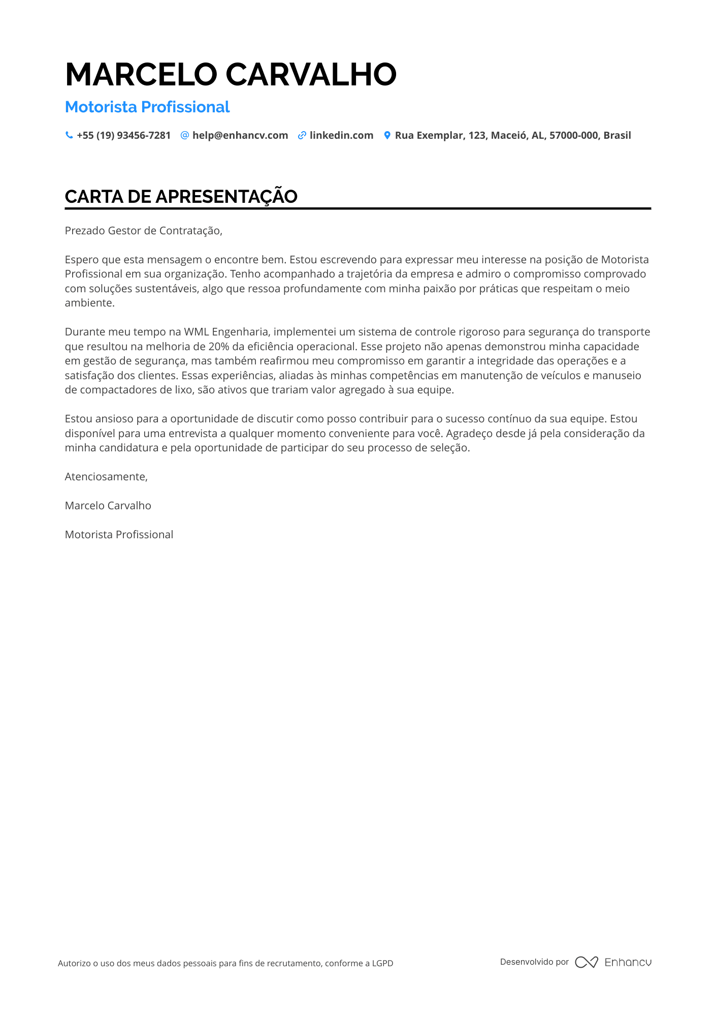 Motorista de Transporte de Resíduos
