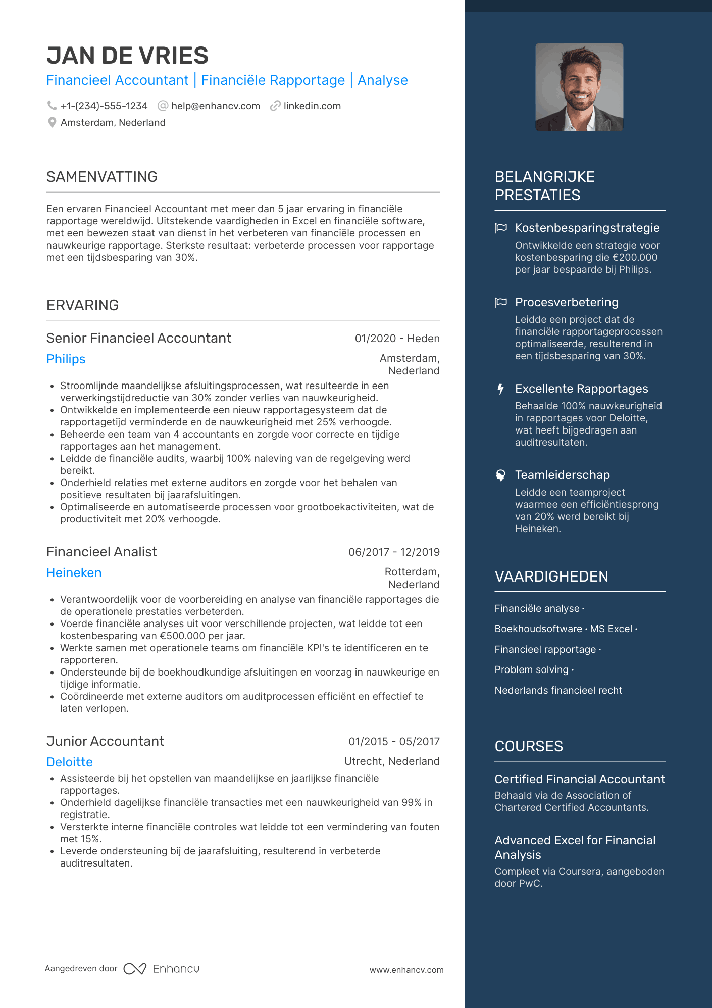 CV voor Financieel Accountant