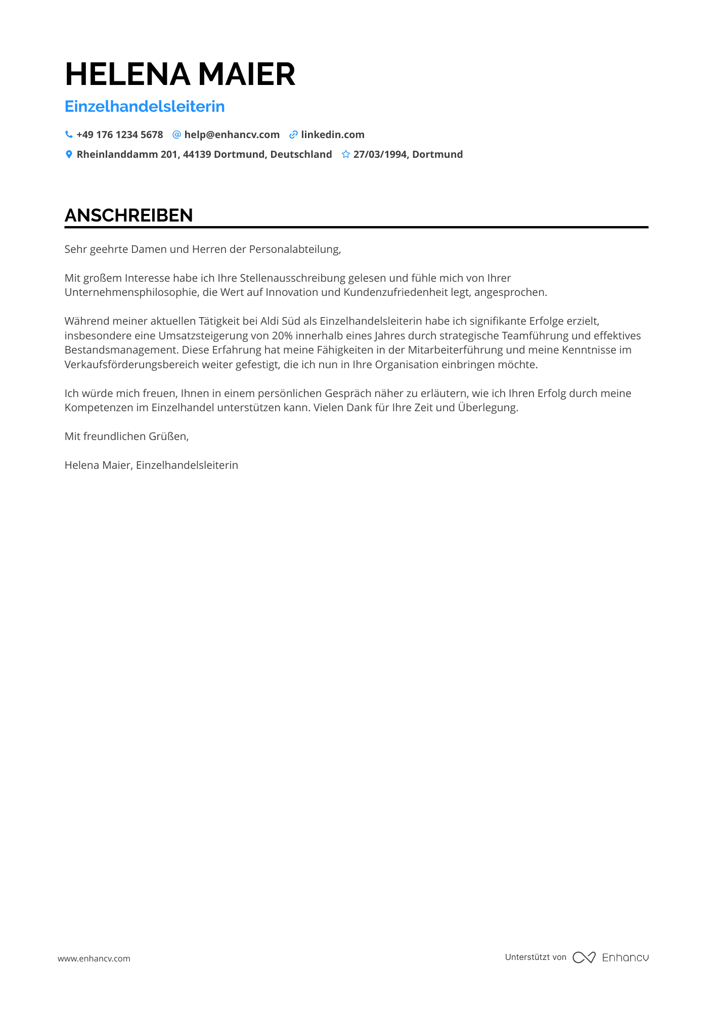 Senior Einzelhandelsassistent