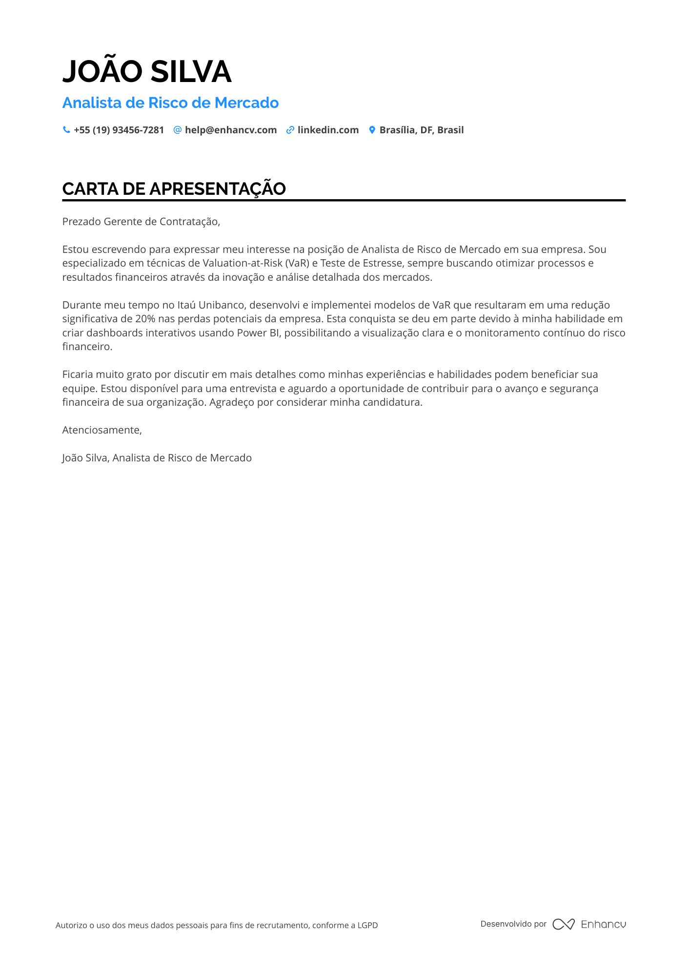 Analista Financeiro de Mercado