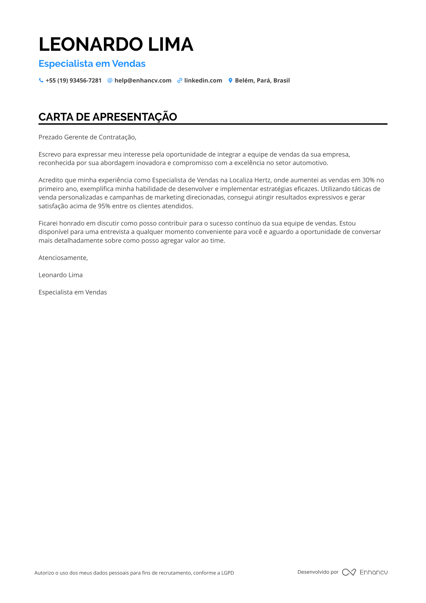 Vendedor de Carros para Empresas