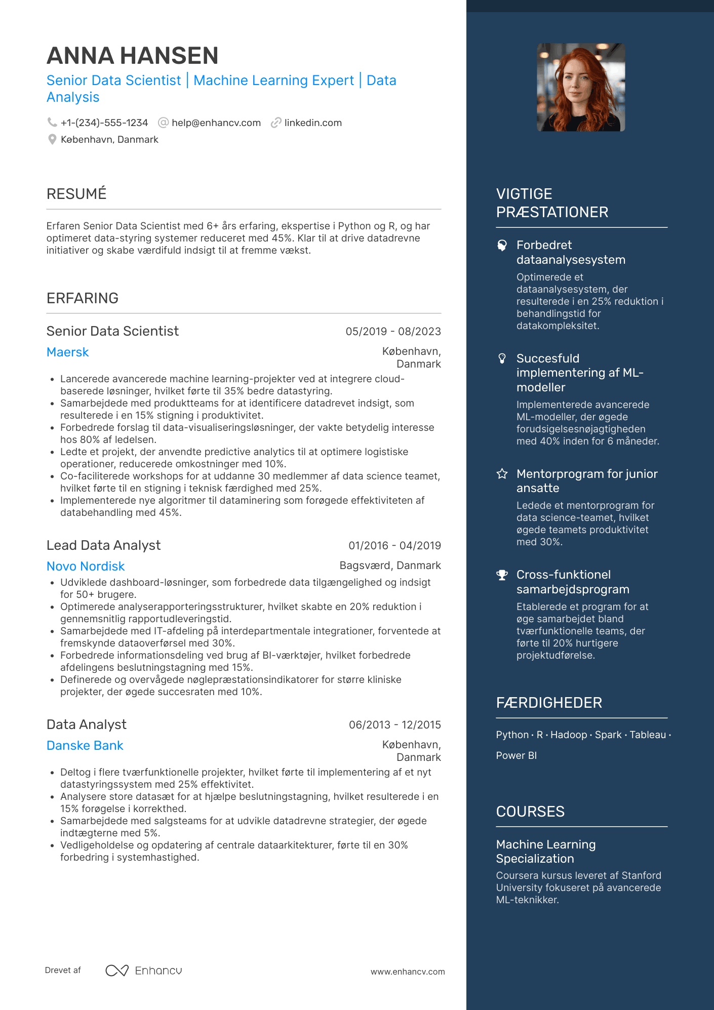 CV til Senior Data Scientist